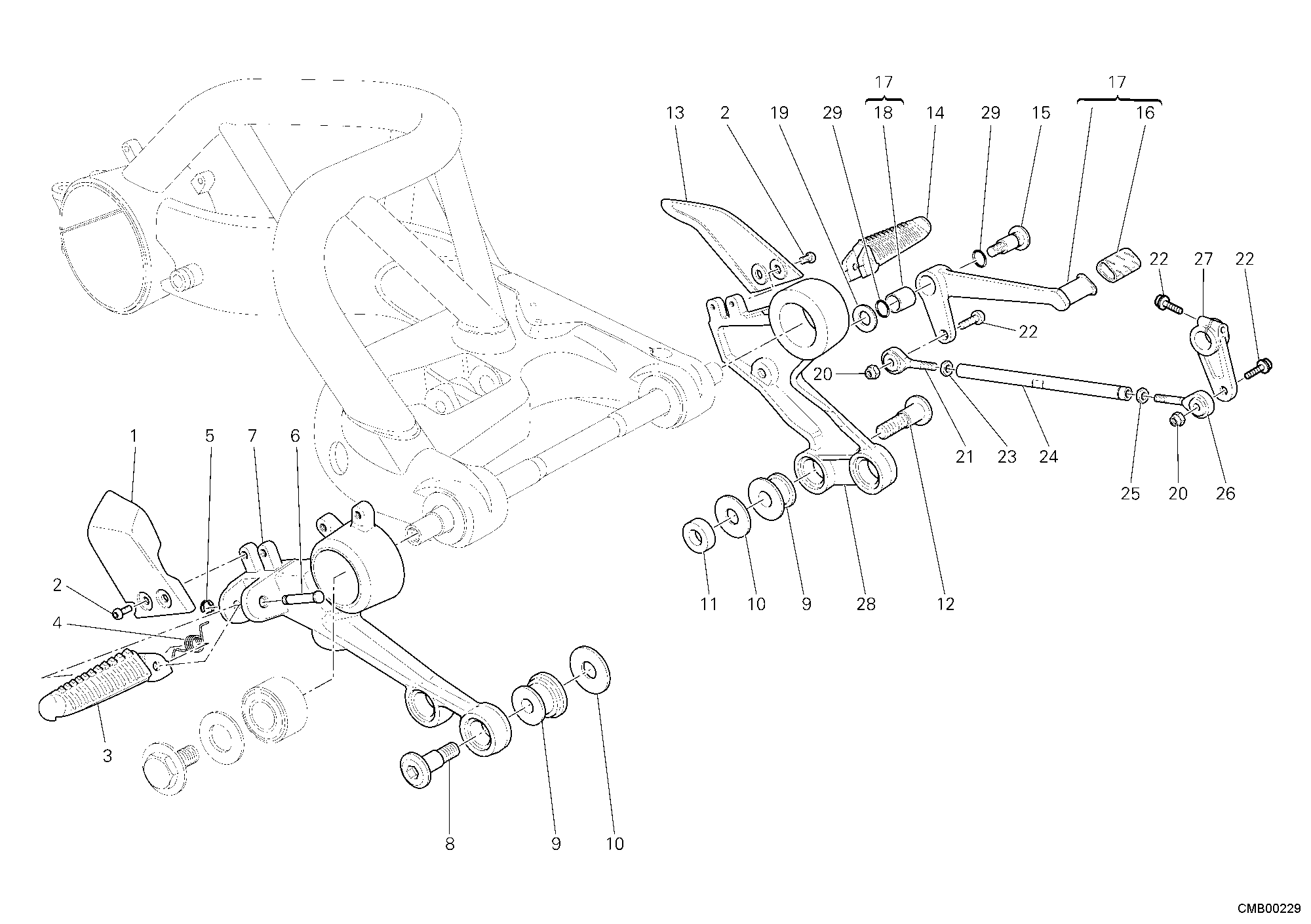 026 REPOSE PIEDS AVANT POUR MONSTER S4RS 2008