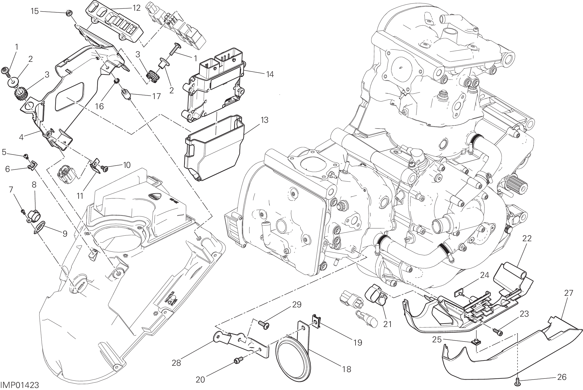 18A CENTRALE CONTRLE MOTEUR POUR MONSTER 821 DARK 2017