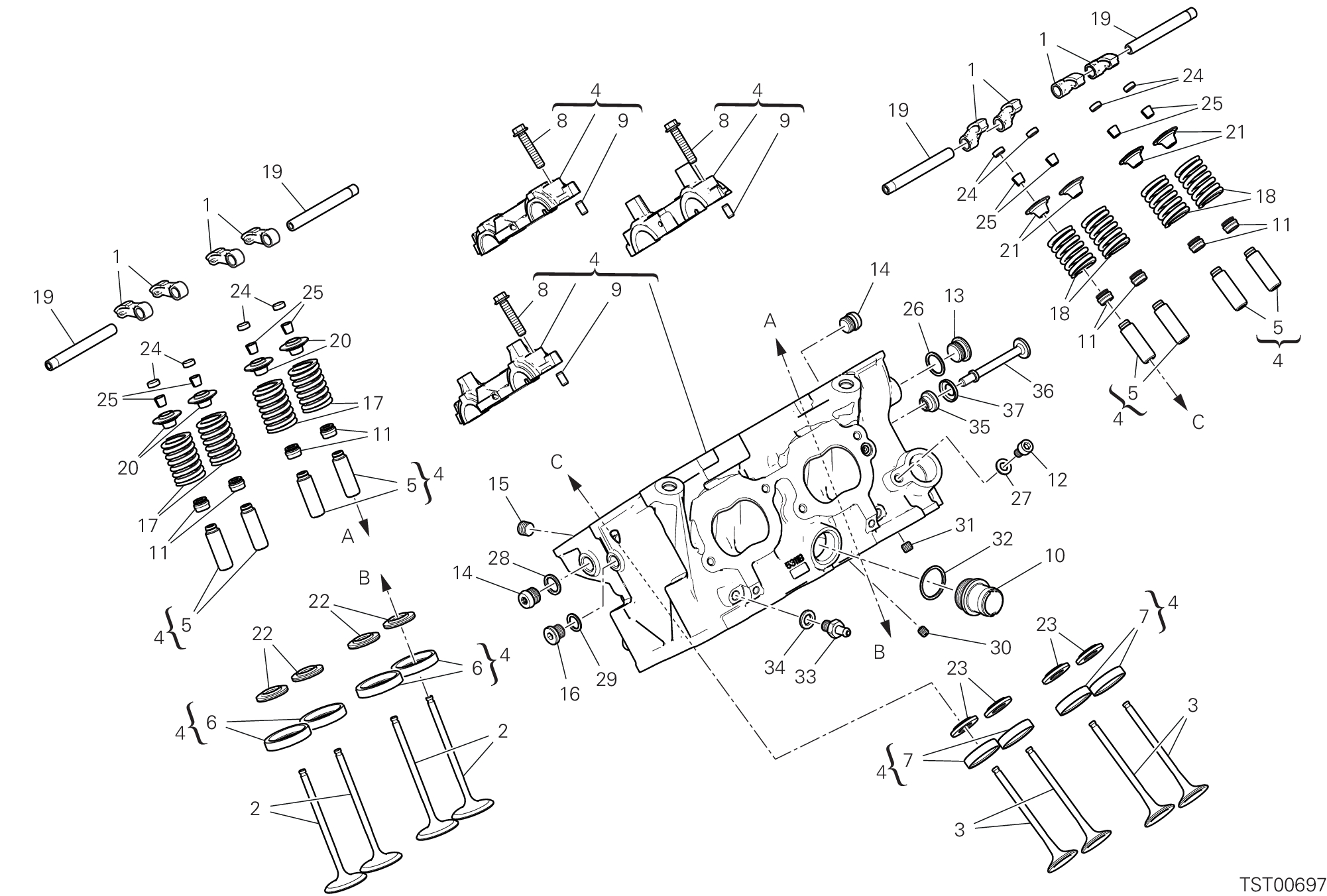 12D CULASSE ARRIERE POUR MULTISTRADA V4 2021