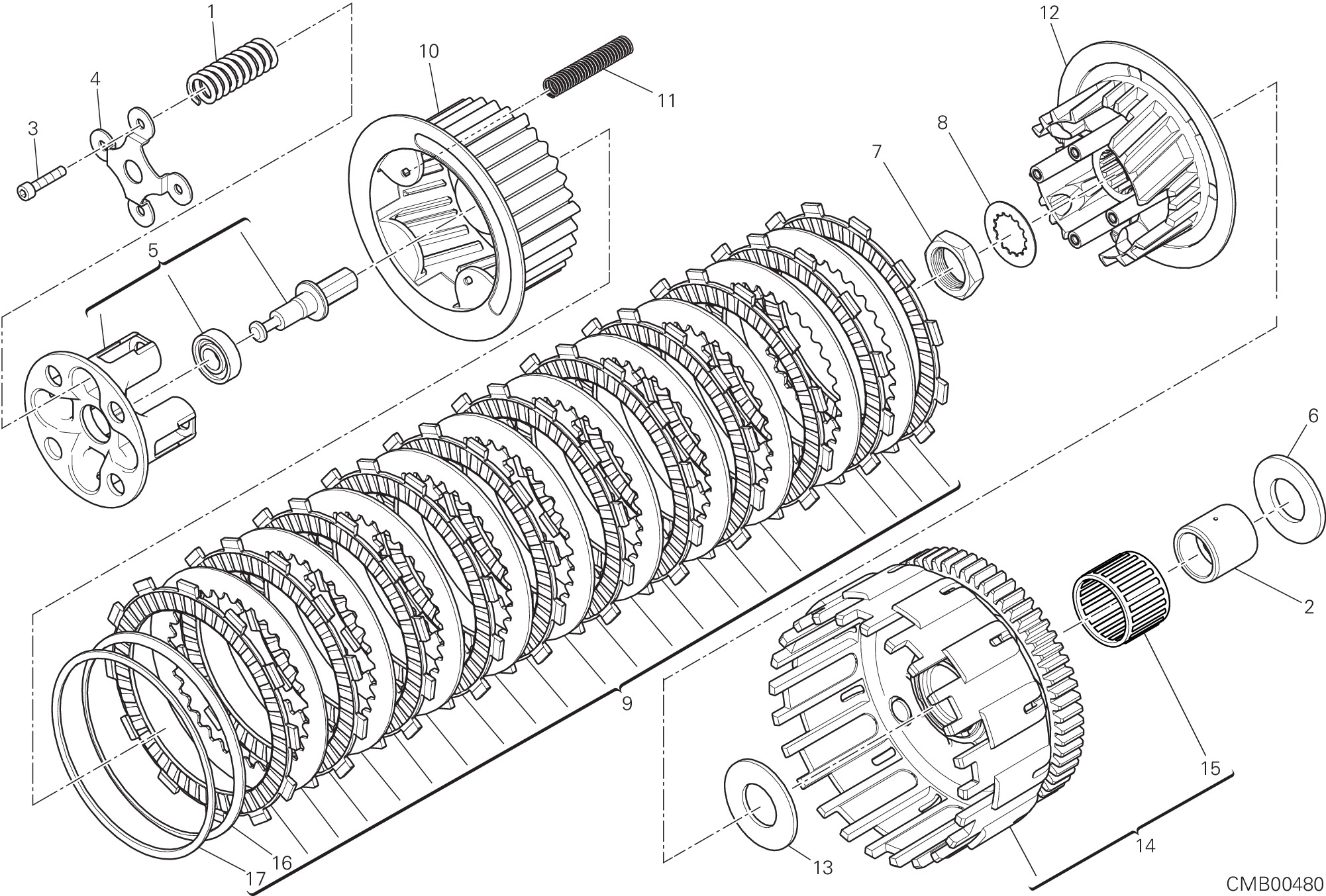 004 EMBRAYAGE POUR MONSTER 821 2015