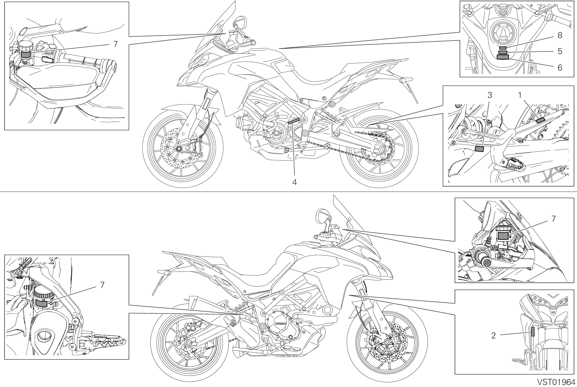 037 ETIQUETTE POUR MULTISTRADA 950 S 2021