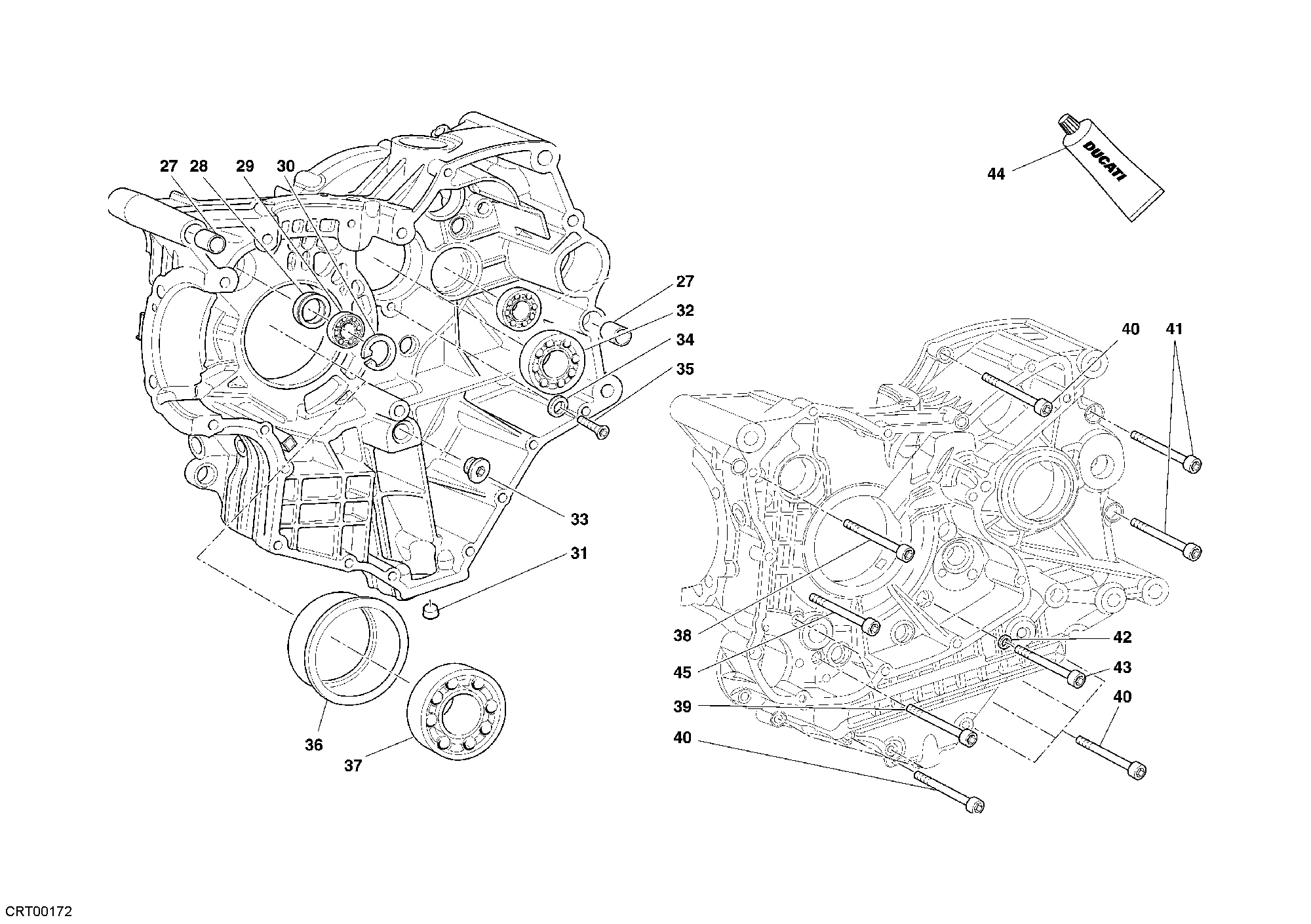 10A ROULEMENTS CARTER MOTEUR POUR SUPERBIKE 999 RS 2005