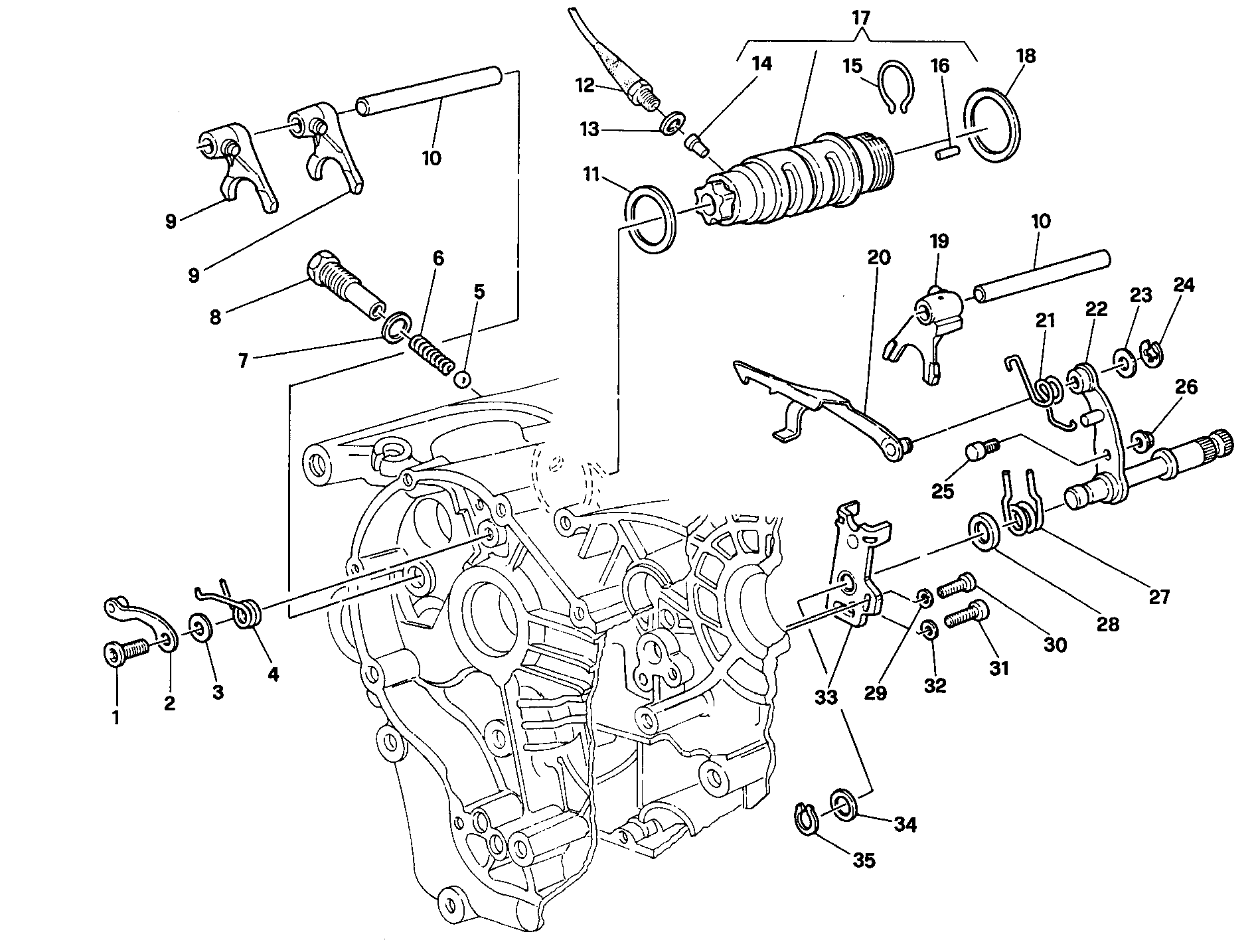 002 ARBRE SELECTEUR DE VITESSES POUR SUPERBIKE 916 1995
