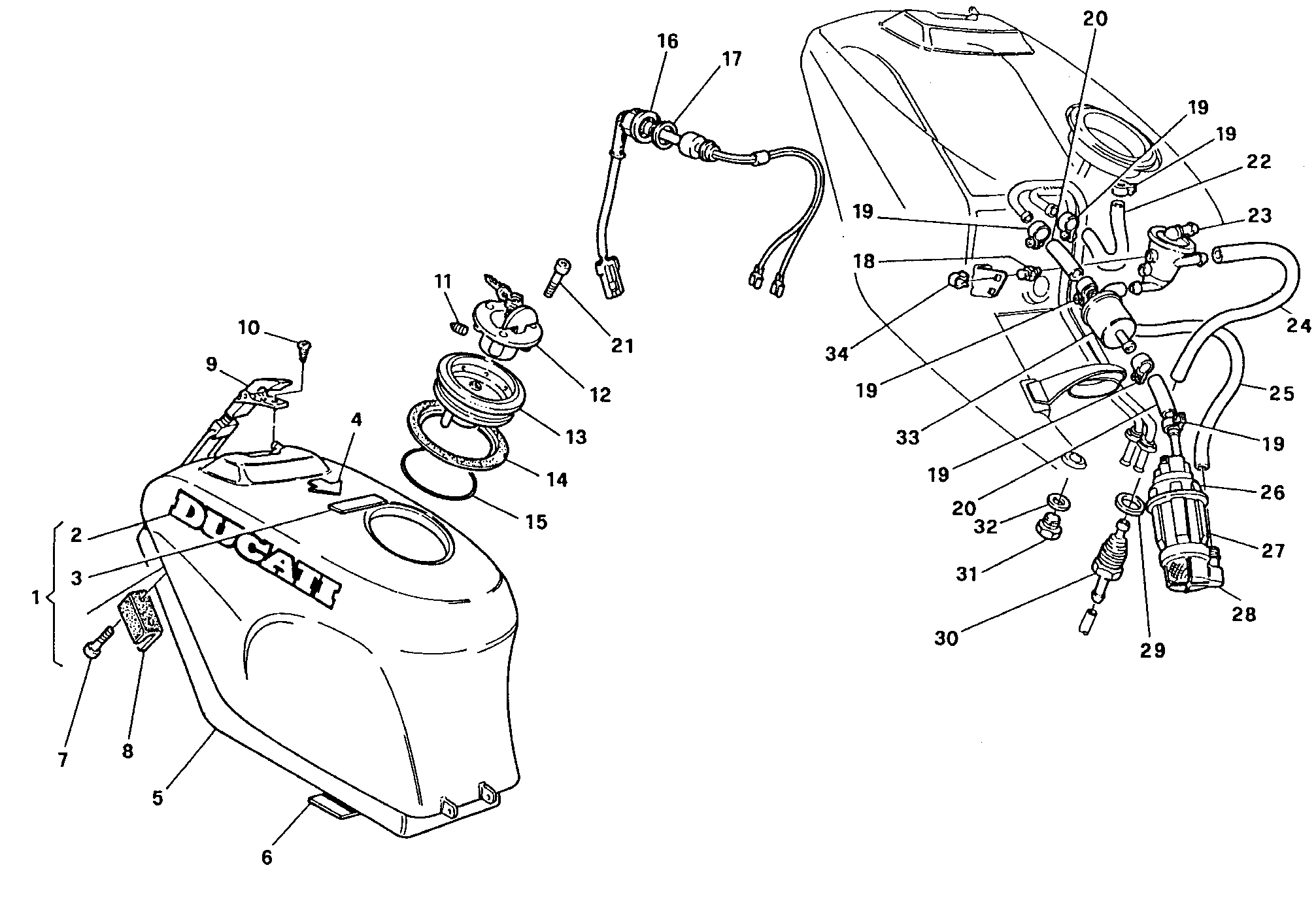 340 RESERVOIR CARBURANT POUR SUPERBIKE 851 1992