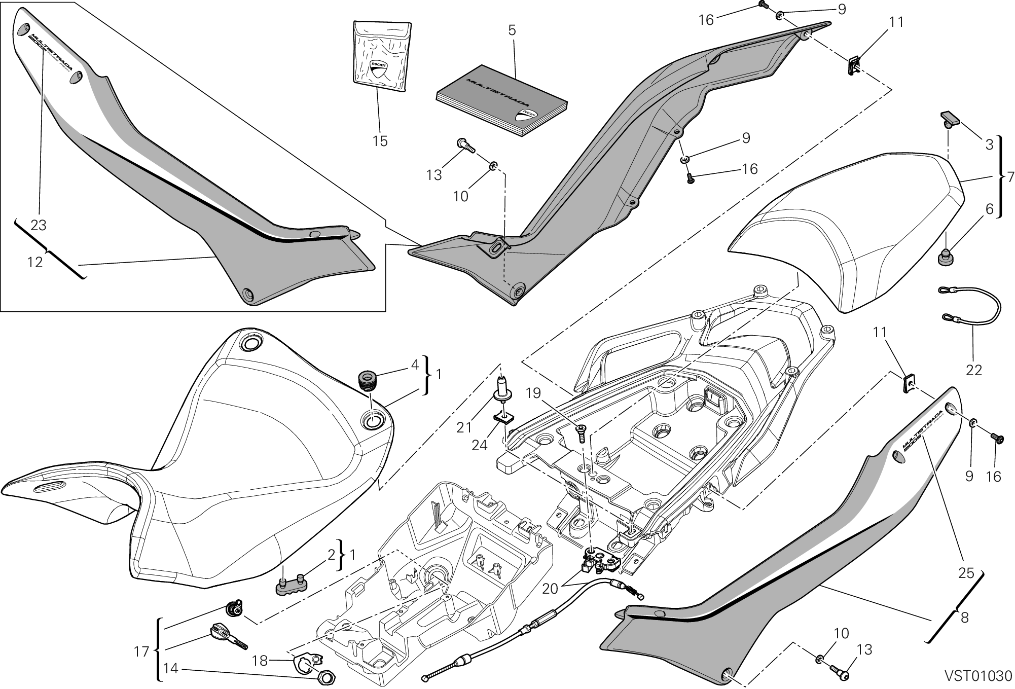 033 SELLE POUR MULTISTRADA 1200 S PIKES PEAK 2012