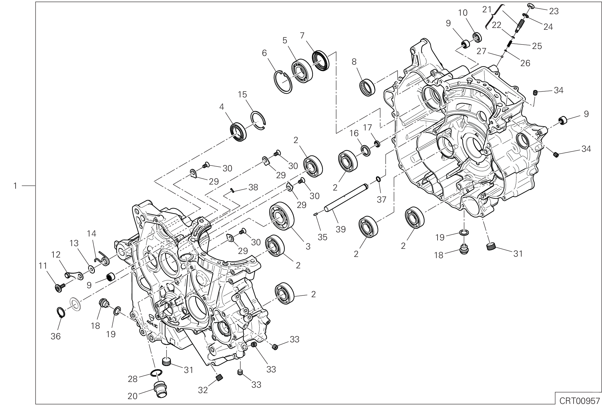 09A PAIRE DE DEMI CARTERS POUR HYPERMOTARD 698 MONO 2024