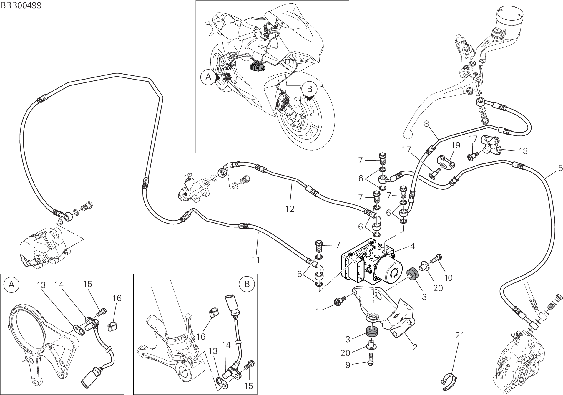 24A SYSTEME ANTIBLOCAGE DES FREINS ABS POUR SUPERBIKE PANIGALE R 2015