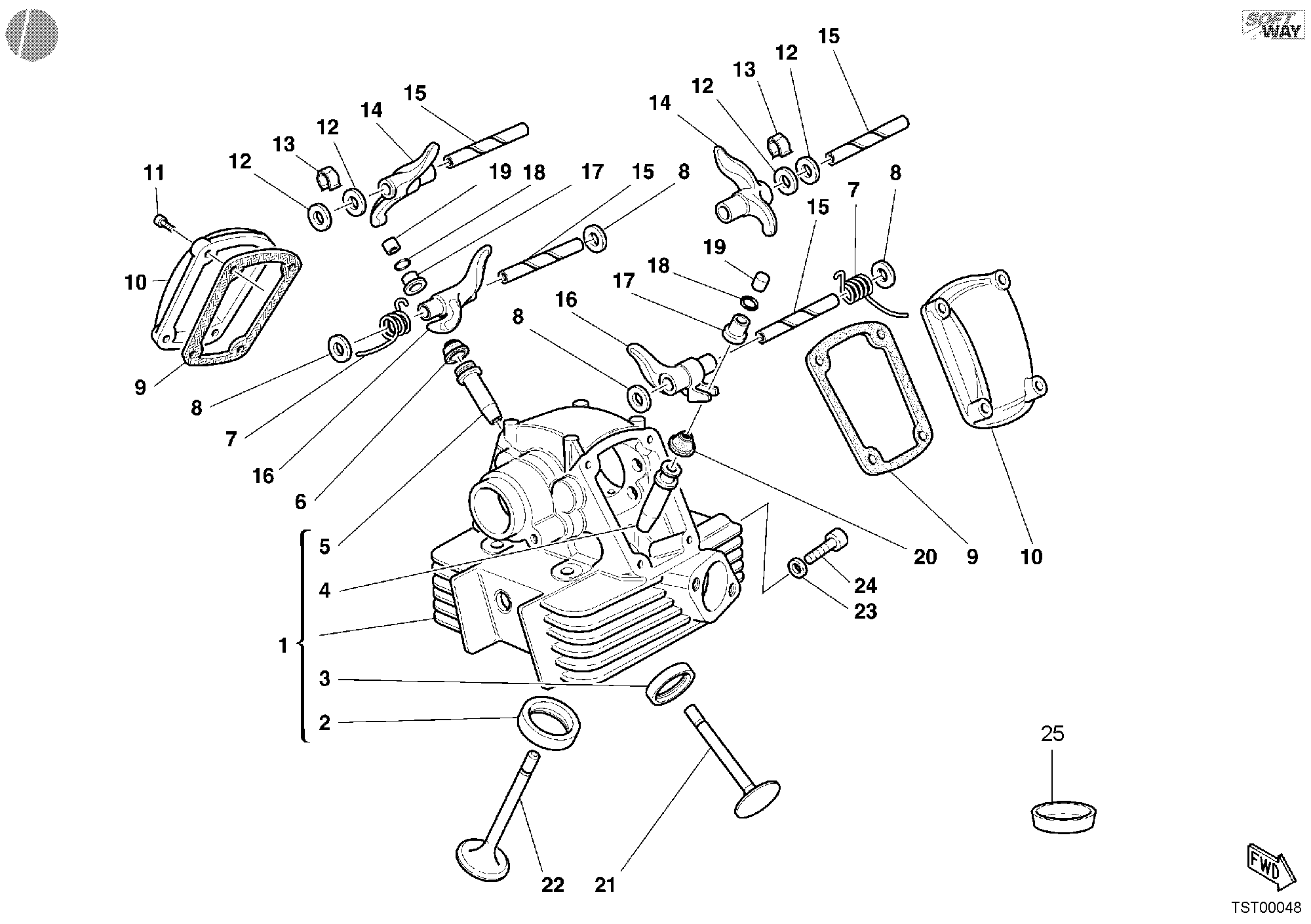 014 CULASSE VERTICALE POUR SPORT TOURING ST2 2001