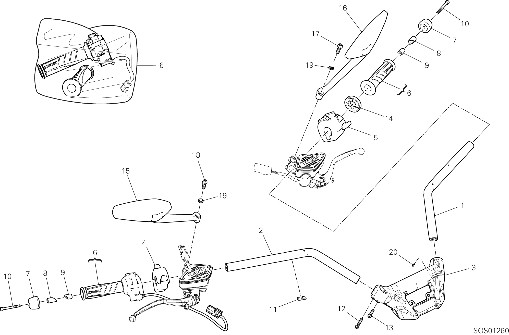 21A GUIDON POUR DIAVEL V4 2024