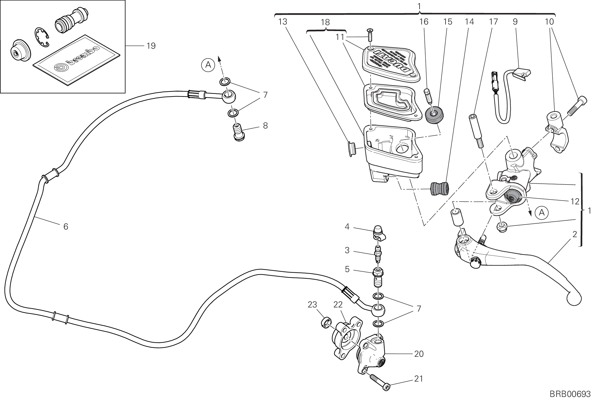 023 MAITRE CYLINDRE EMBRAYAGE POUR XDIAVEL 2021