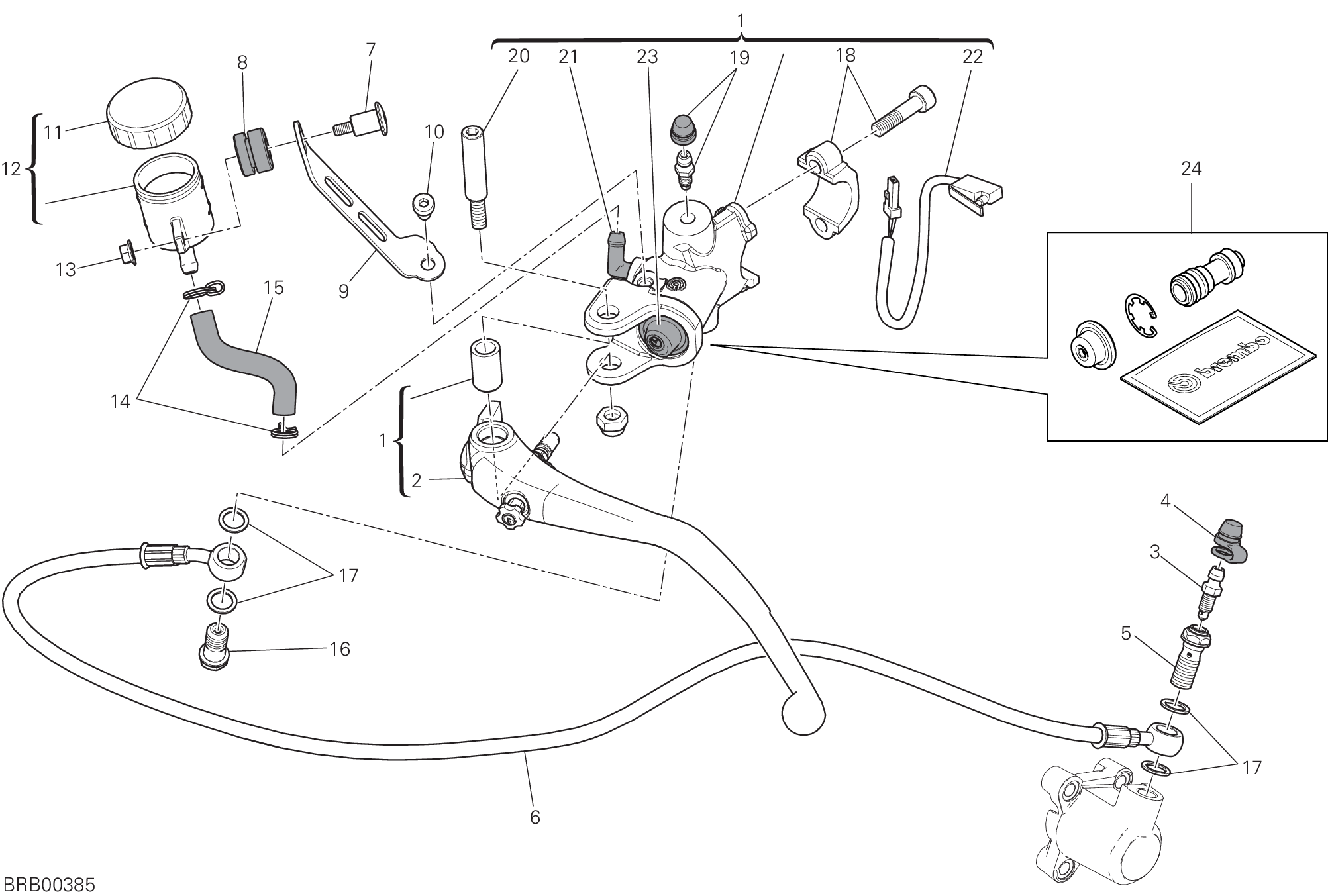 023 COMANDO FRIZIONE POUR SUPERBIKE 1299 ABS 2015
