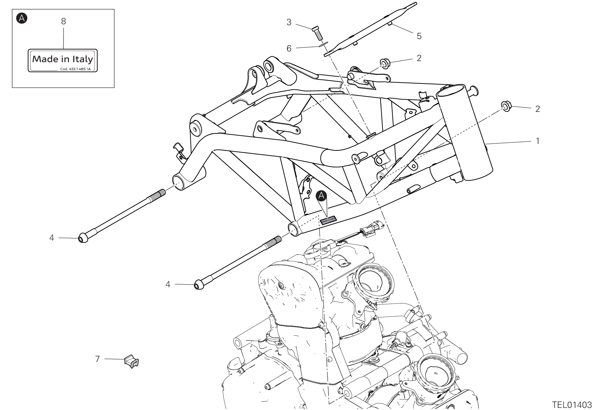 32A CADRE POUR HYPERMOTARD 950 SP 2020