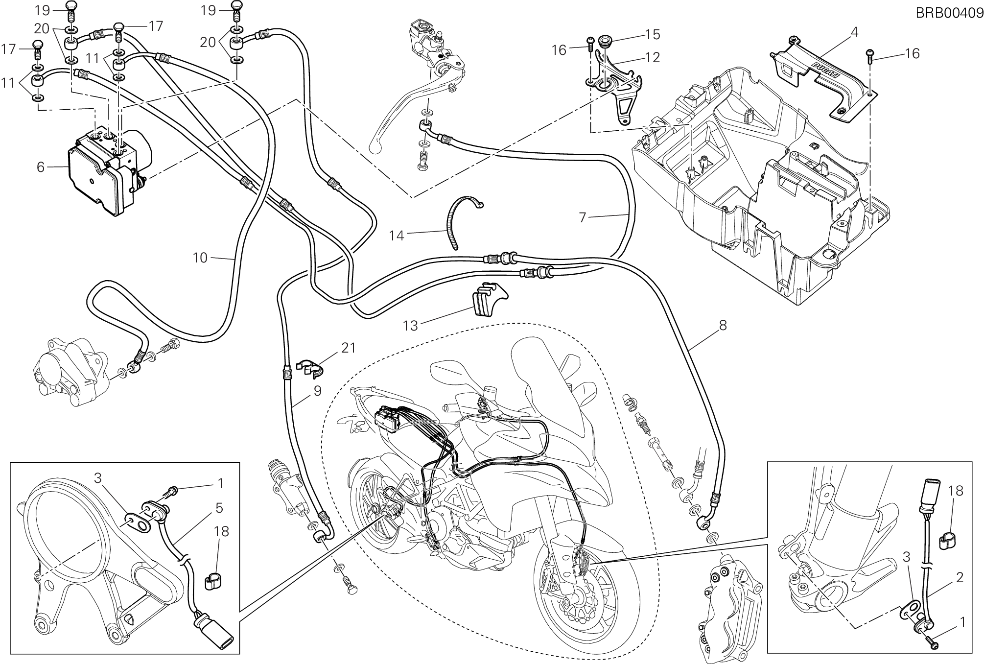 24A SYSTEME DE FREIN ABS POUR MULTISTRADA 1200 ABS 2013