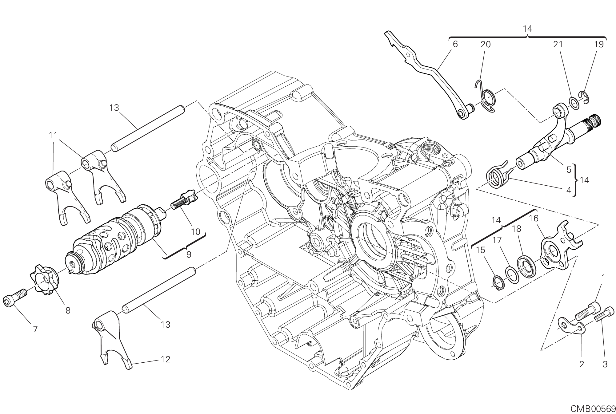 02A TAMBOUR CHANGEMENT VITESSE FOURCHETTE POUR DESERT X 2024