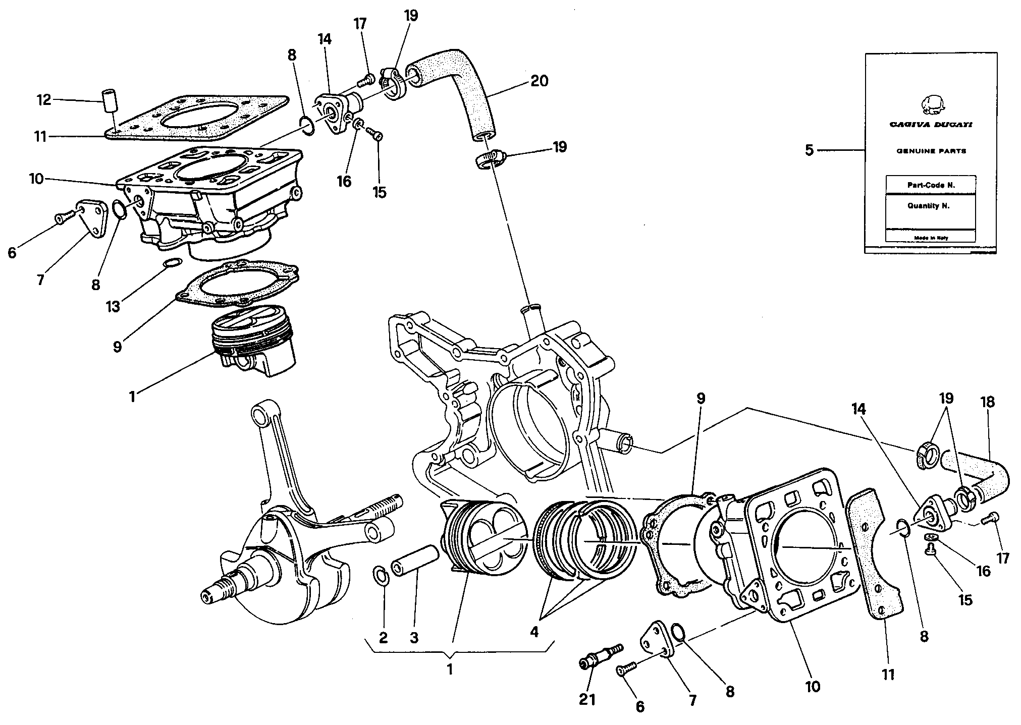 007 CYLINDRE PISTON POUR SUPERBIKE 916 1994