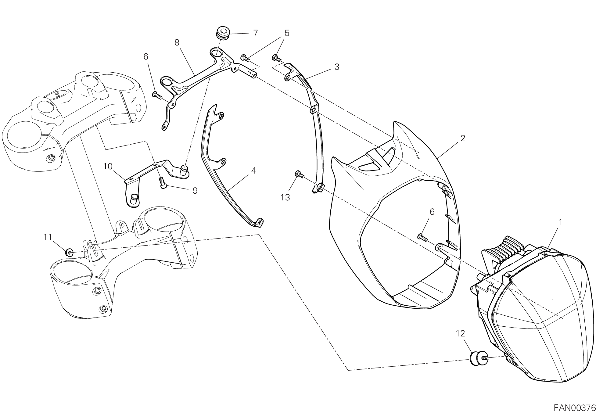 13A FEU AVANT POUR DIAVEL 1260 2019