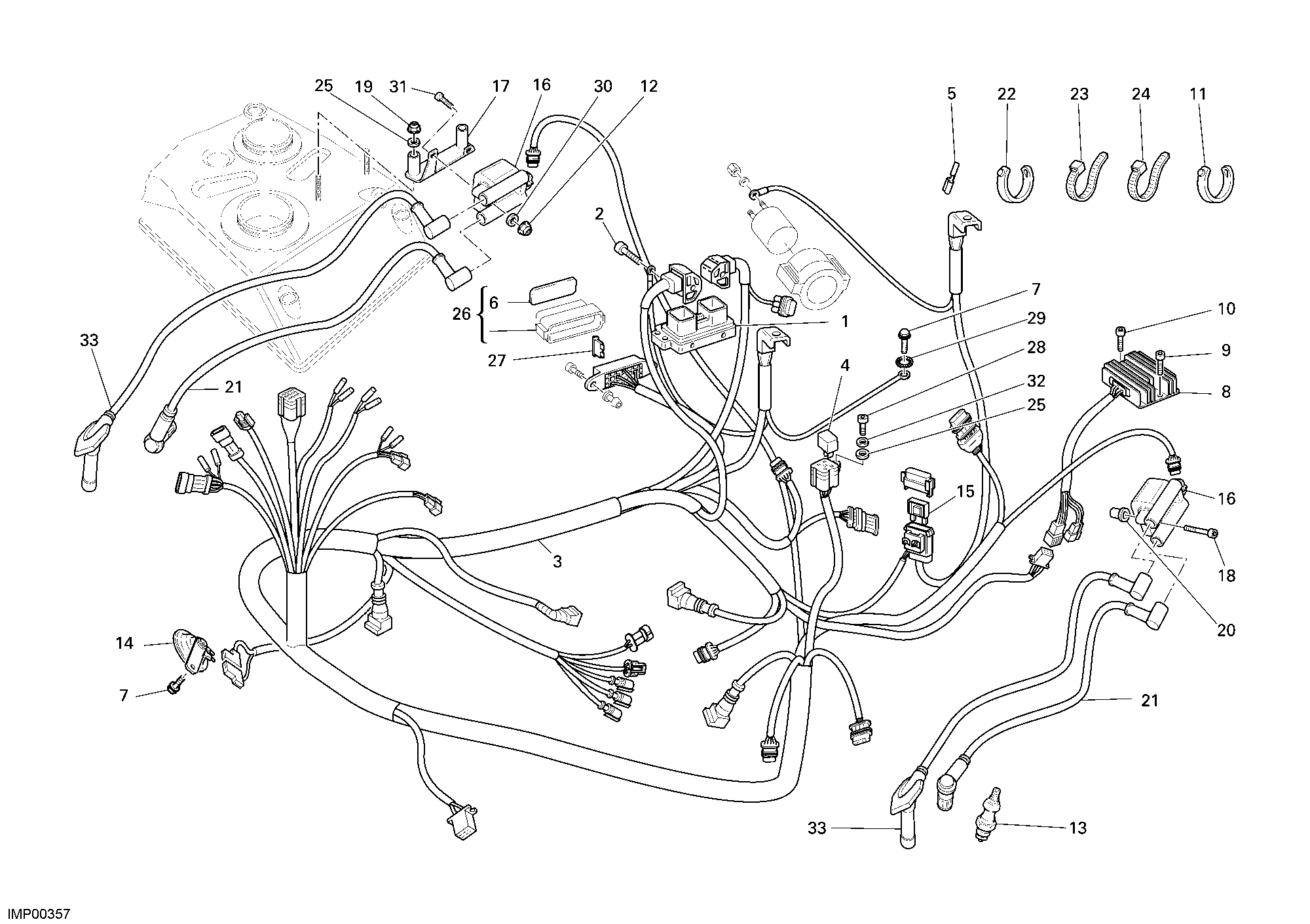018 FAISCEAU DE FILS POUR MONSTER S2R 1000 2007