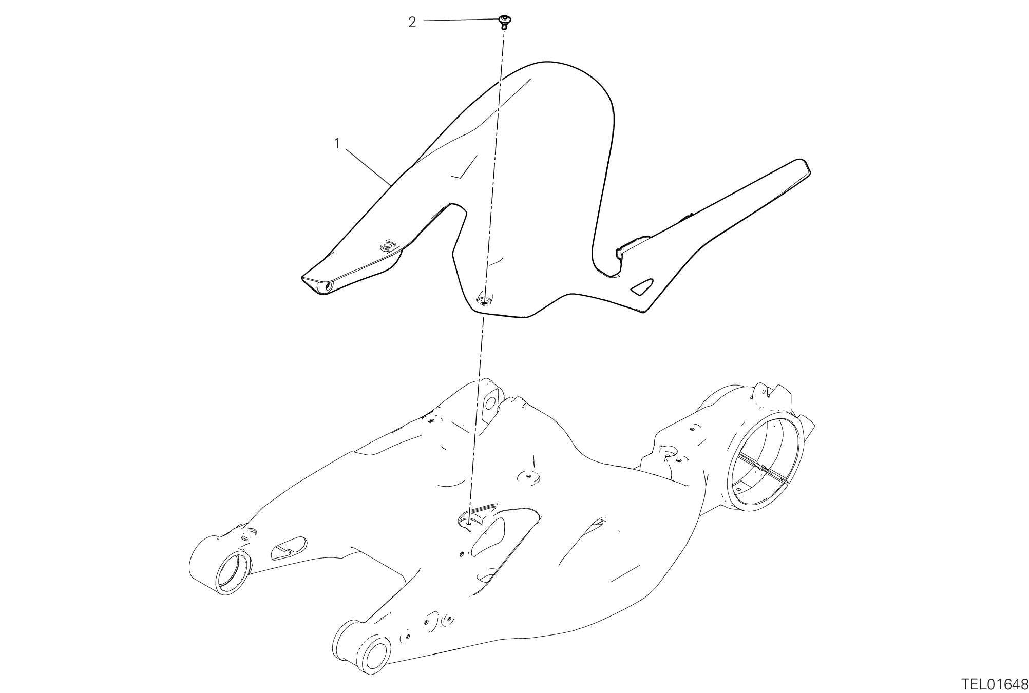 26A GARDE BOUE ARRIERE POUR DIAVEL V4 2024