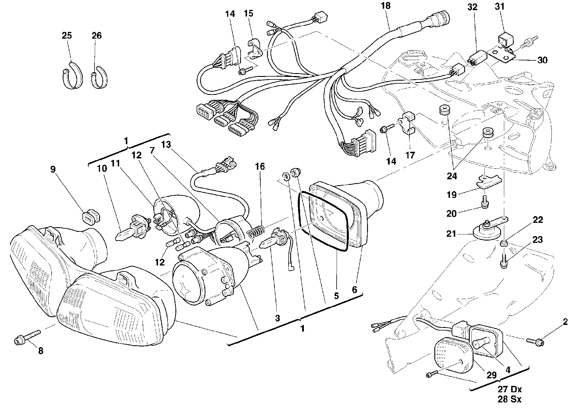 210 FEU AVANT POUR SUPERBIKE 748 1999