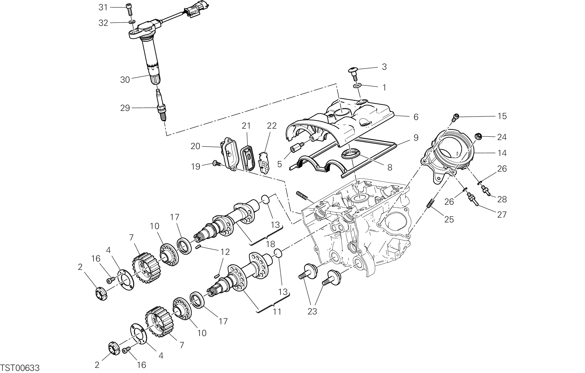 11A CULASSE VERTICALE DISTRIBUTION POUR HYPERMOTARD 950 2024