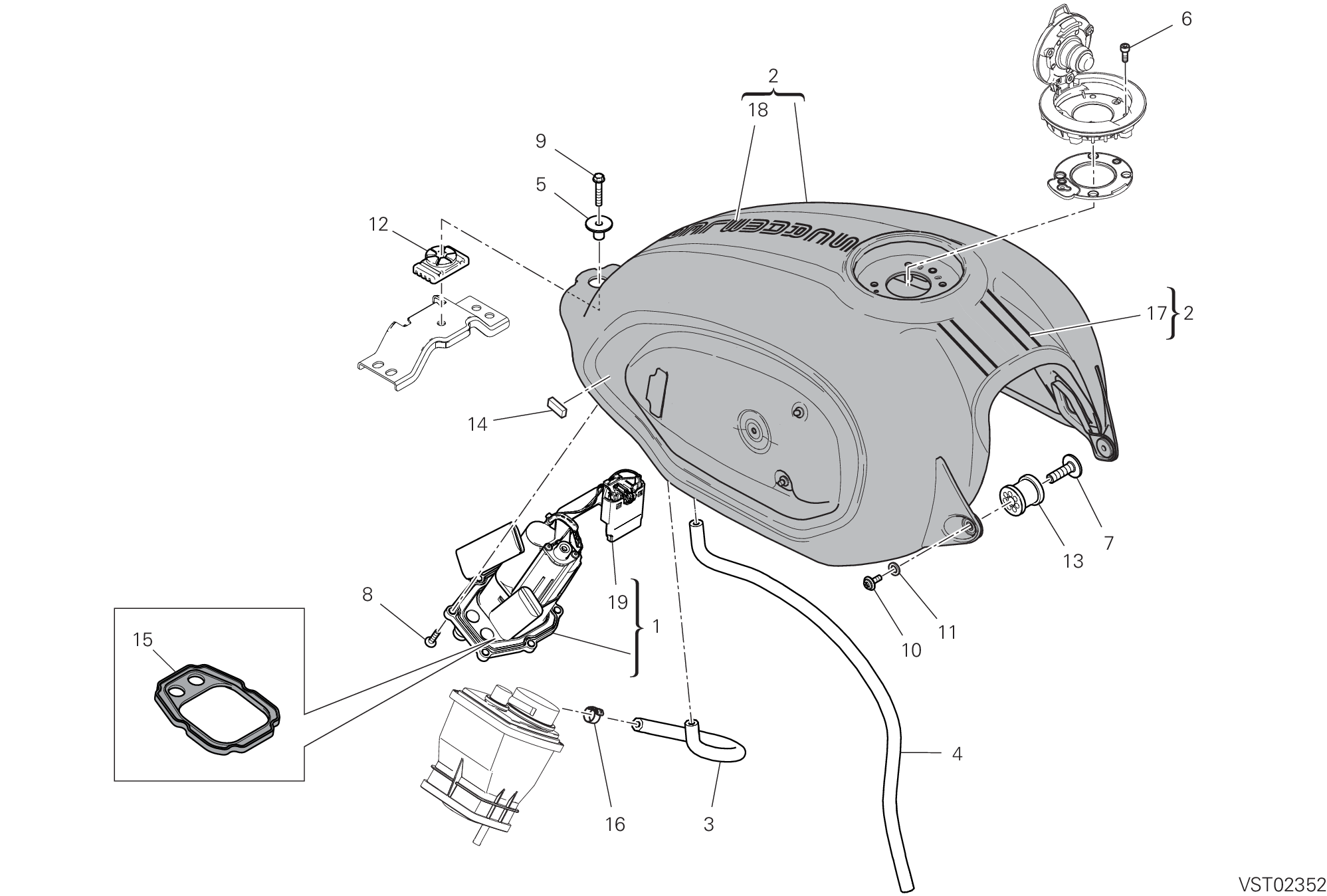 30A RSERVOIR POUR SCRAMBLER 1100 TRIBUTE PRO 2022