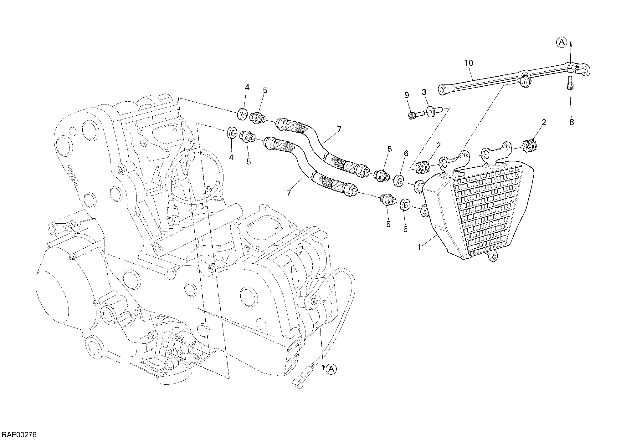 016 RADIATEUR A HUILE POUR SUPERBIKE 1098 2007