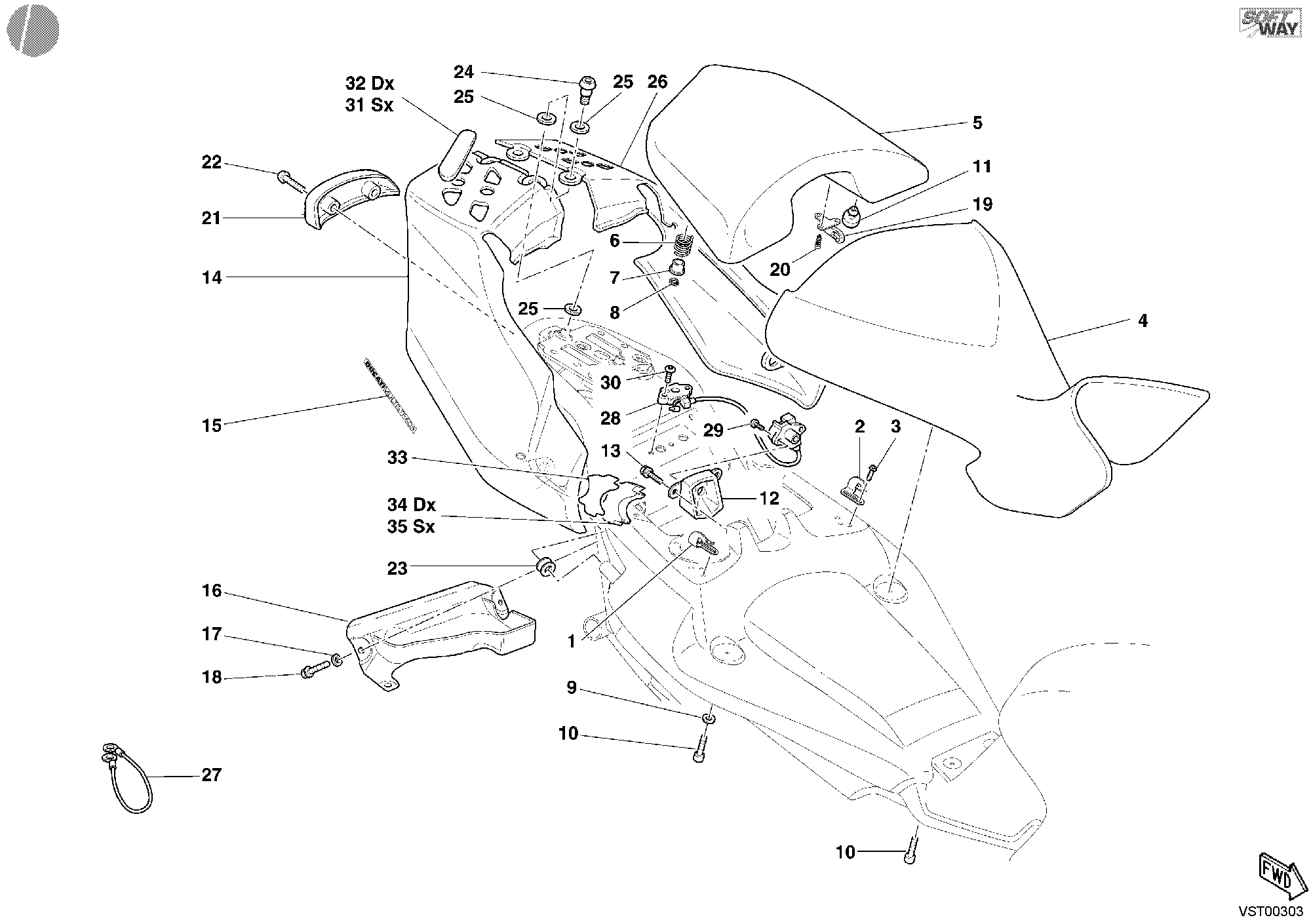 038 SELLE POUR MULTISTRADA 1000 2003