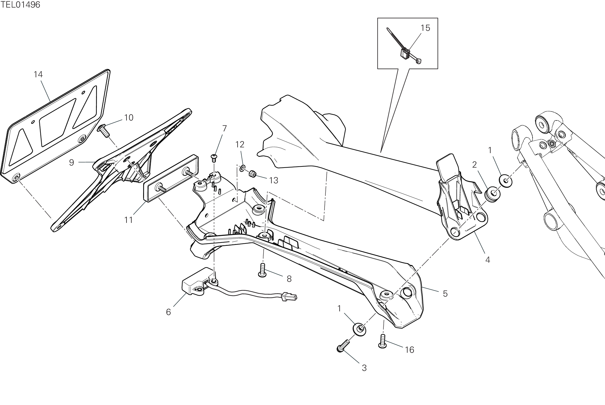 21A PORTE BALAI POUR SUPERBIKE PANIGALE V2 2022