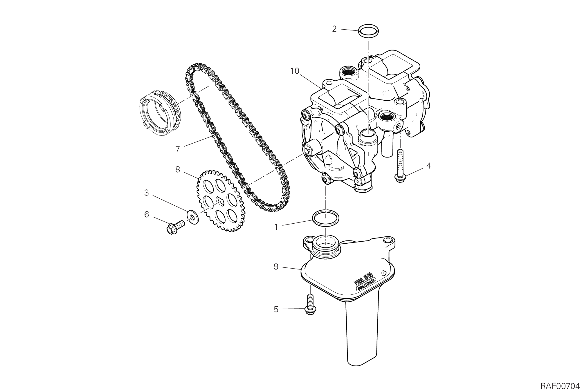 08A POMPE A HUILE COMPLETE POUR SUPERBIKE SUPERLEGGERA V4 2021