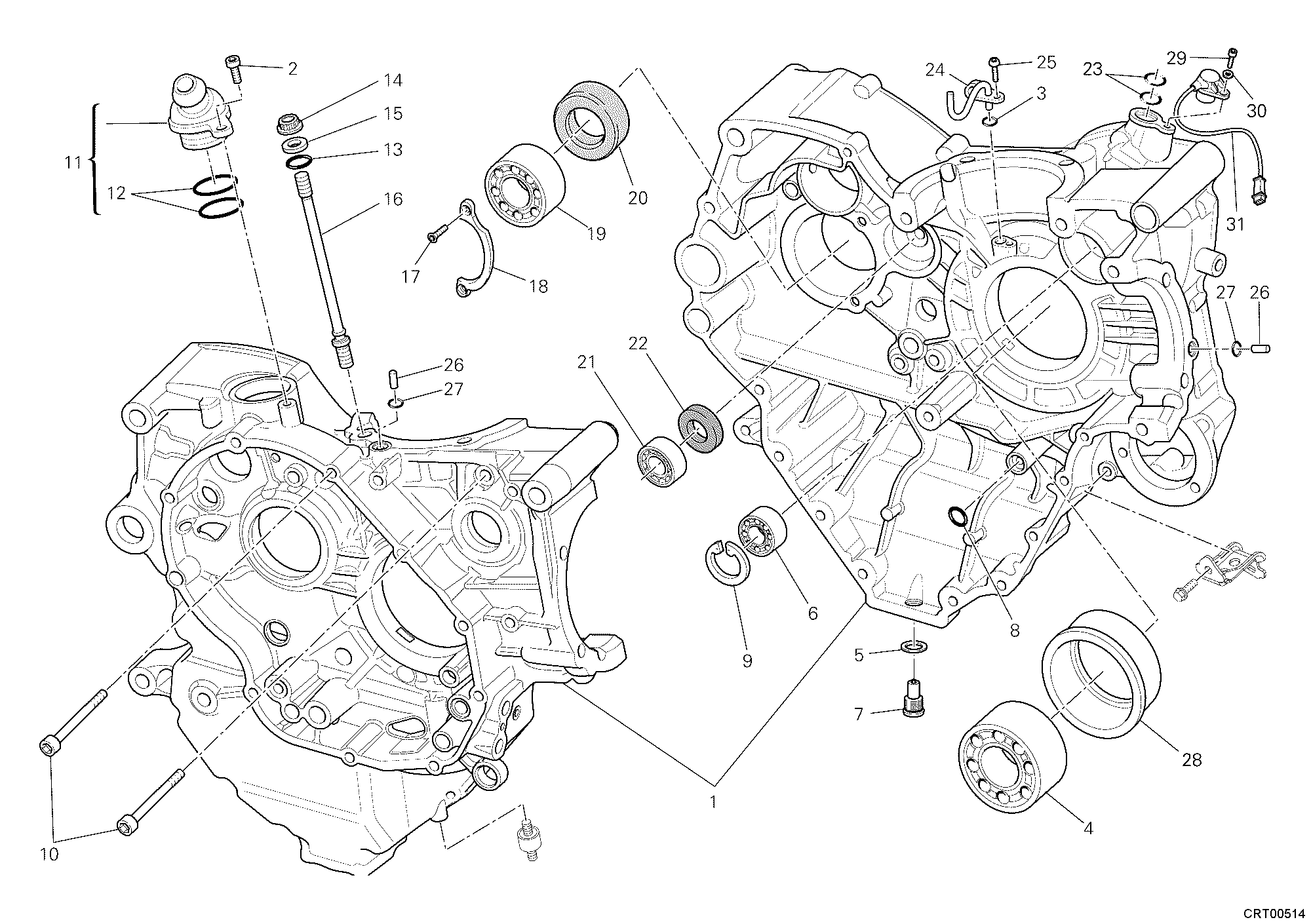 010 CARTER MOTEUR POUR MULTISTRADA 1200 2011
