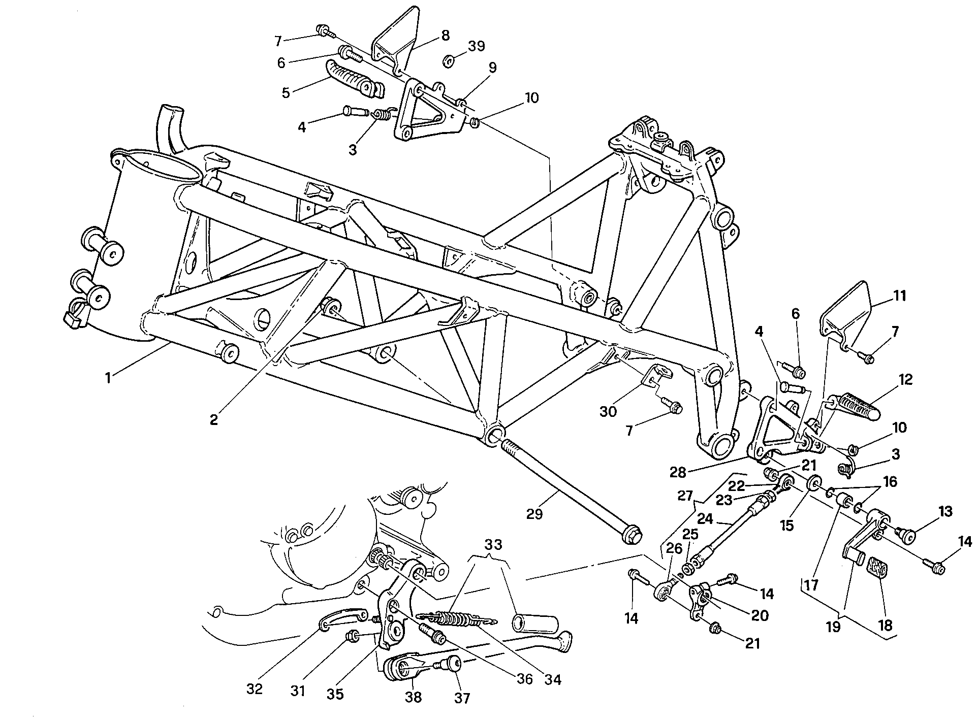 023 CADRE POUR SUPERBIKE 916 SPS 1997
