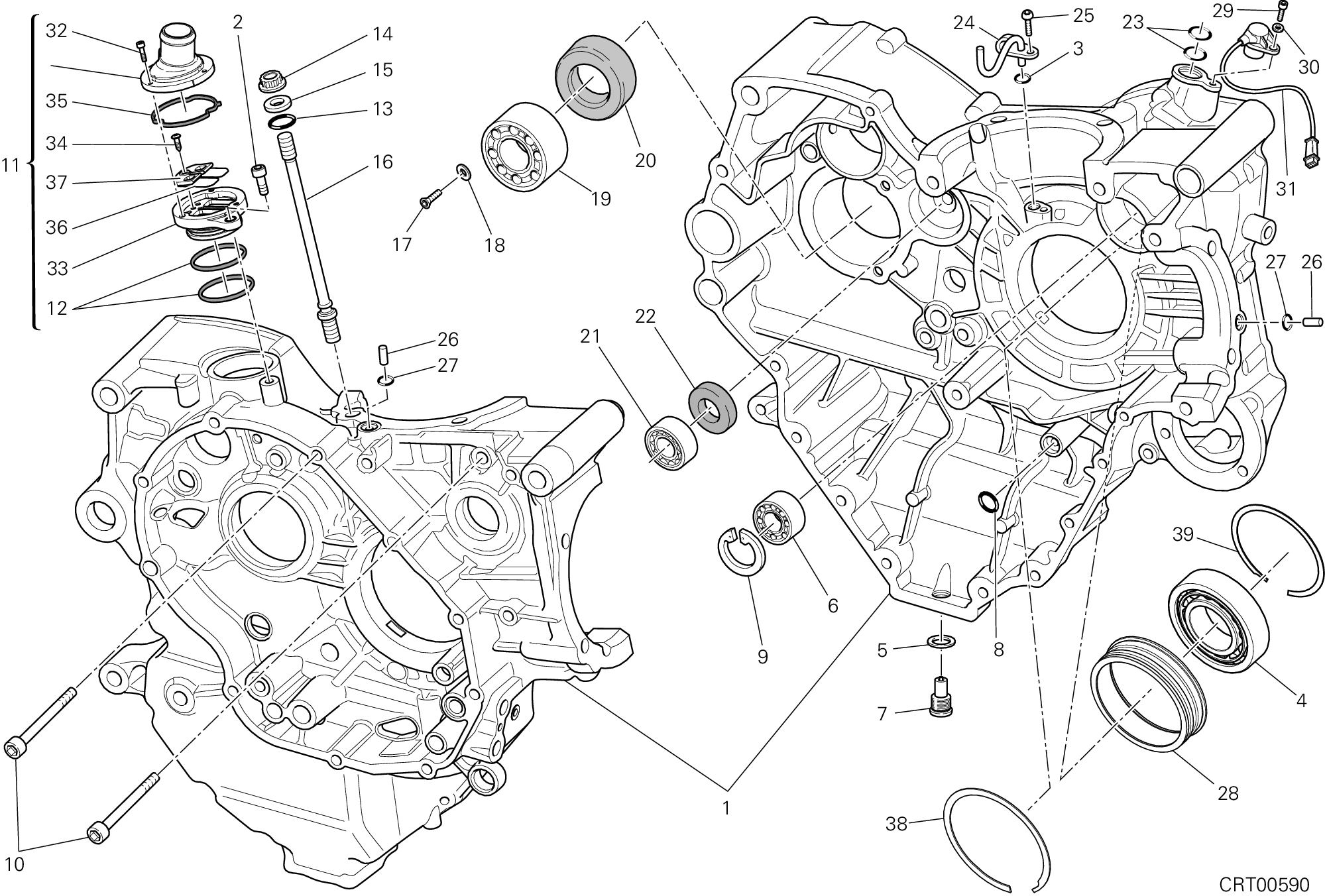 010 PAIRE DE DEMI CARTERS POUR DIAVEL STRADA 2014