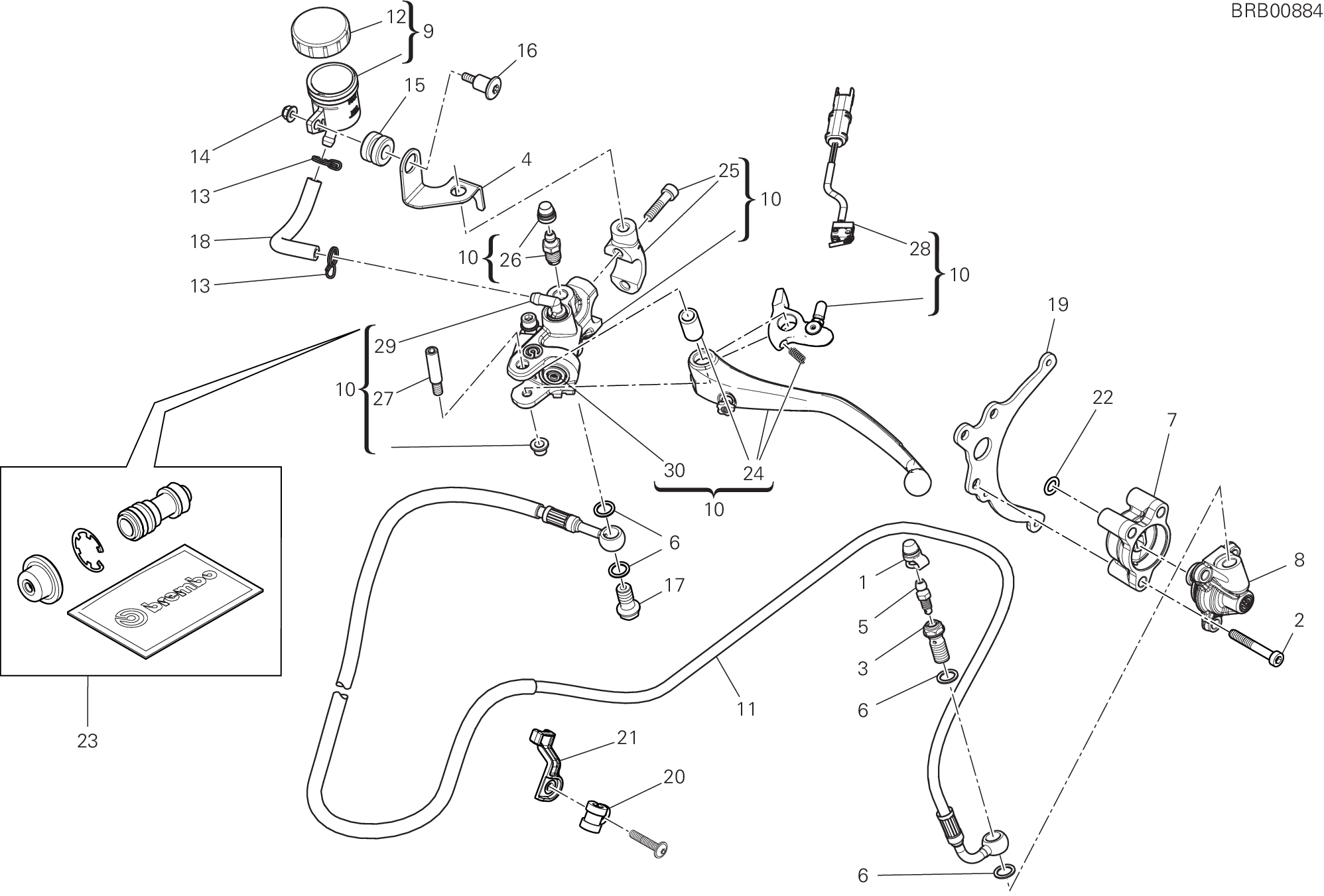 21B COMANDO FRIZIONE POUR HYPERMOTARD 698 MONO 2024