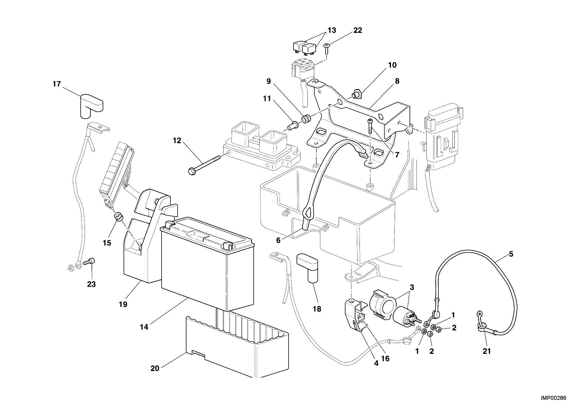 030 BATTERIE POUR SUPERSPORT 1000 SS 2006