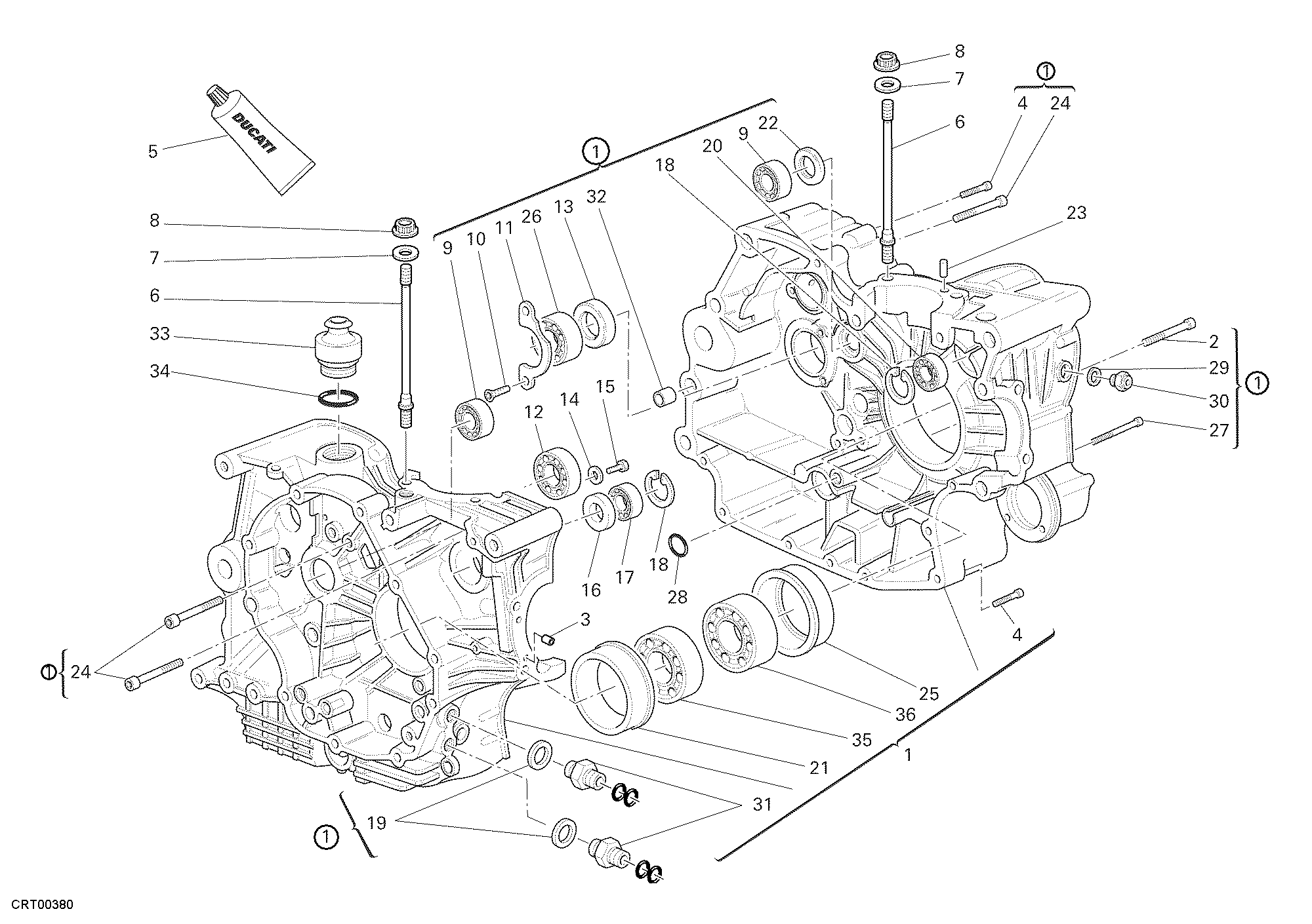 010 CARTER MOTEUR POUR MULTISTRADA 1100 2007