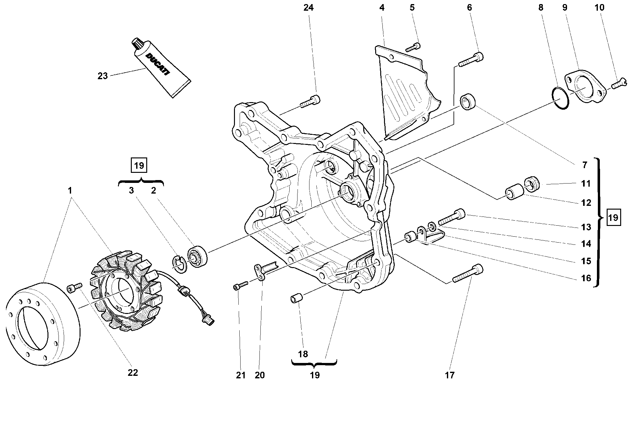 011 COUVERCLE GENERATEUR POUR MONSTER 900 1999