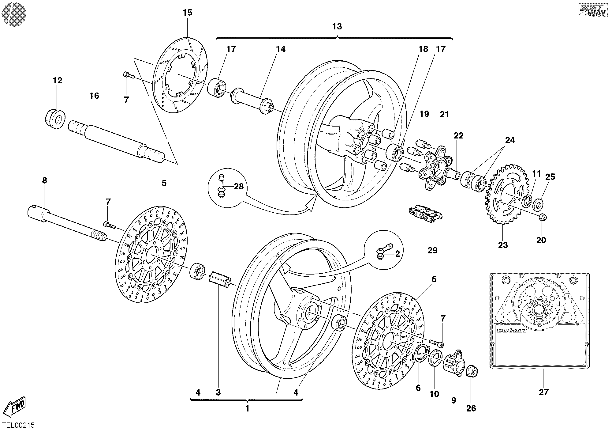 027 ROUES POUR MONSTER 400 2003