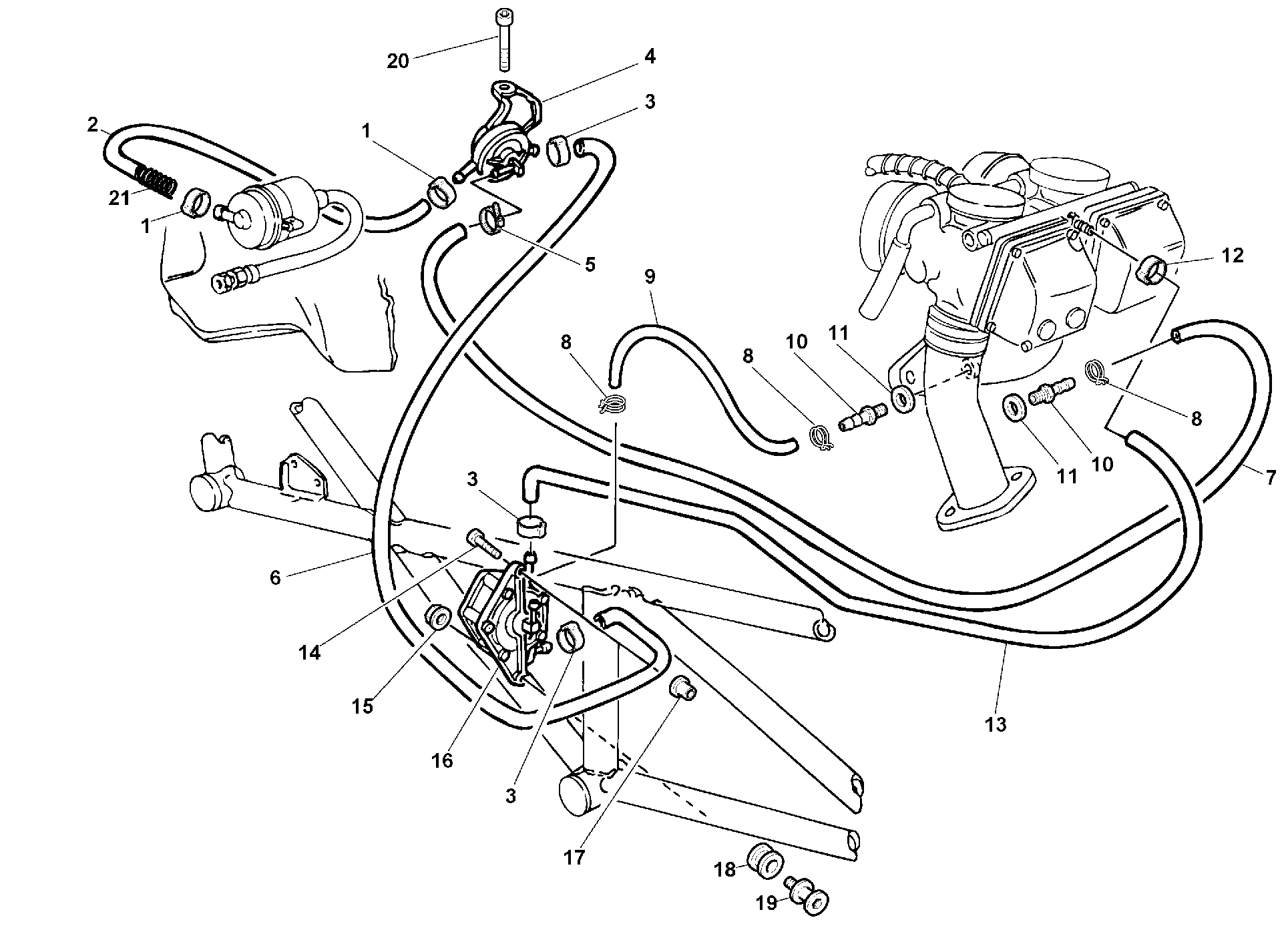 161 POMPE A CARBURANT POUR MONSTER 600 1999