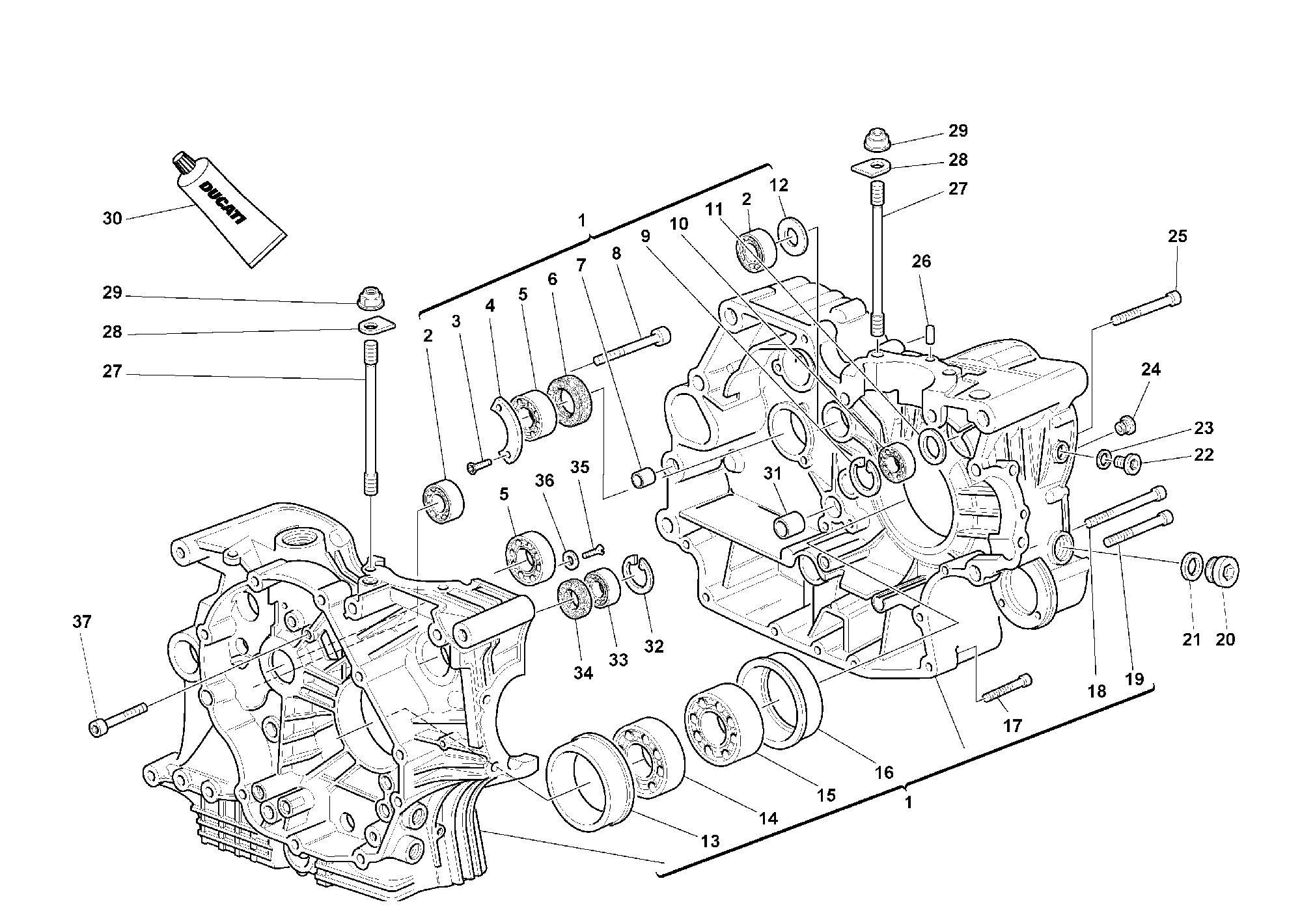 010 CARTER MOTEUR POUR SUPERBIKE 996 SPS II 1999