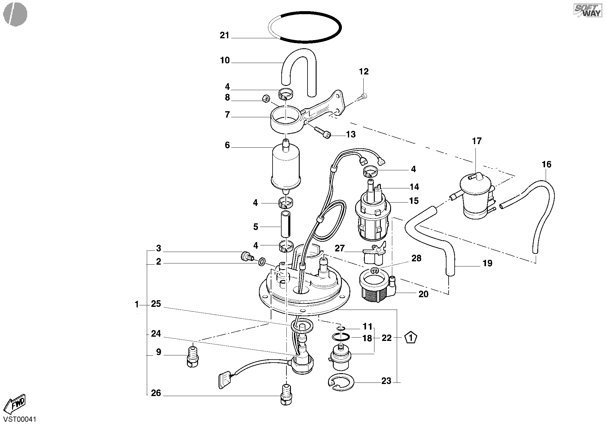 34A POMPE A CARBURANT POUR SUPERBIKE 998 R 2002