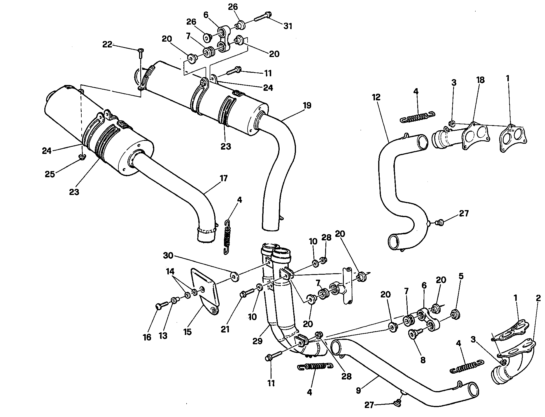 019 ECHAPPEMENT POUR SUPERBIKE 916 1994