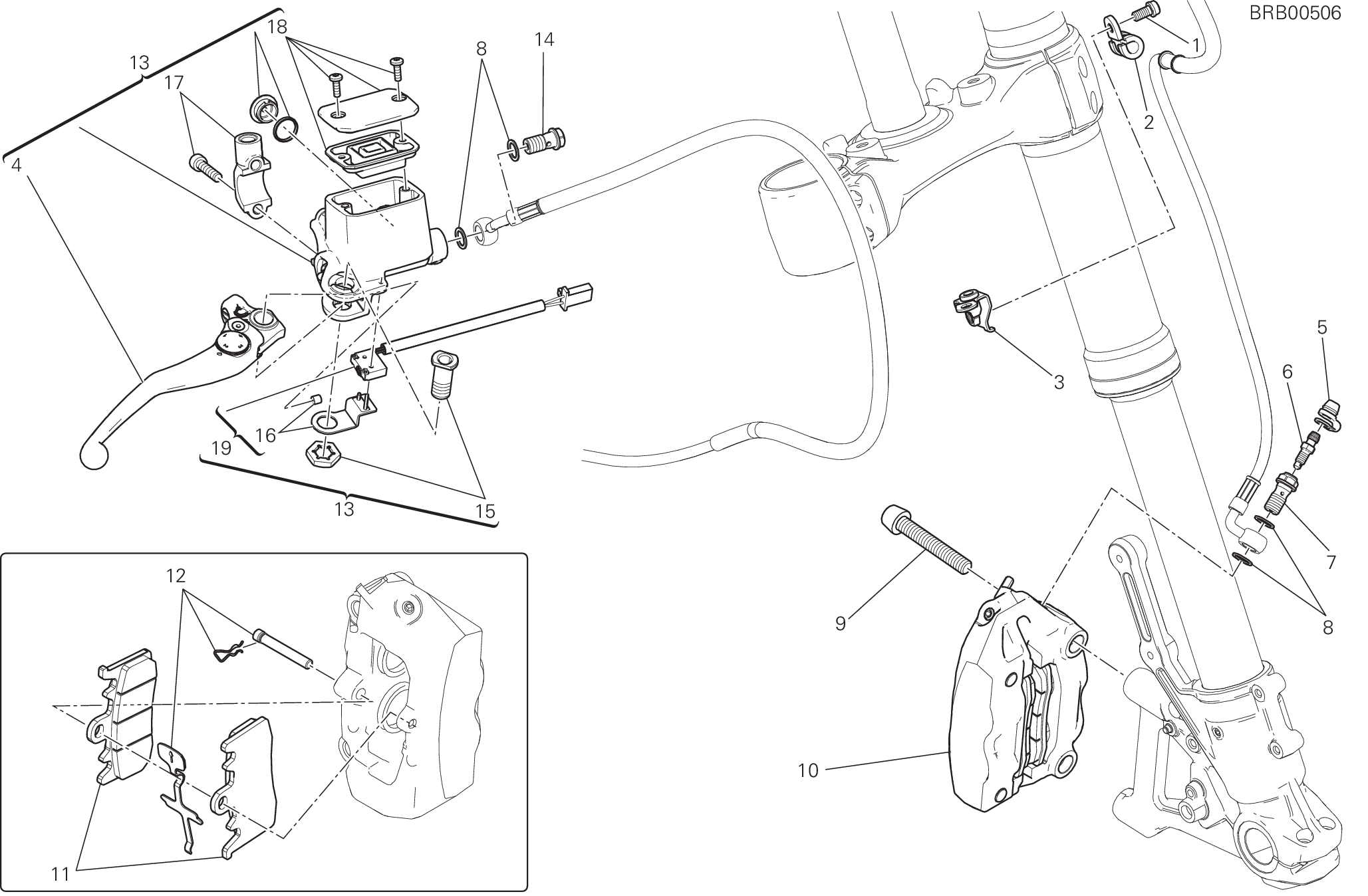 024 SYSTEME DE FREIN AVANT POUR SCRAMBLER URBAN ENDURO 2015