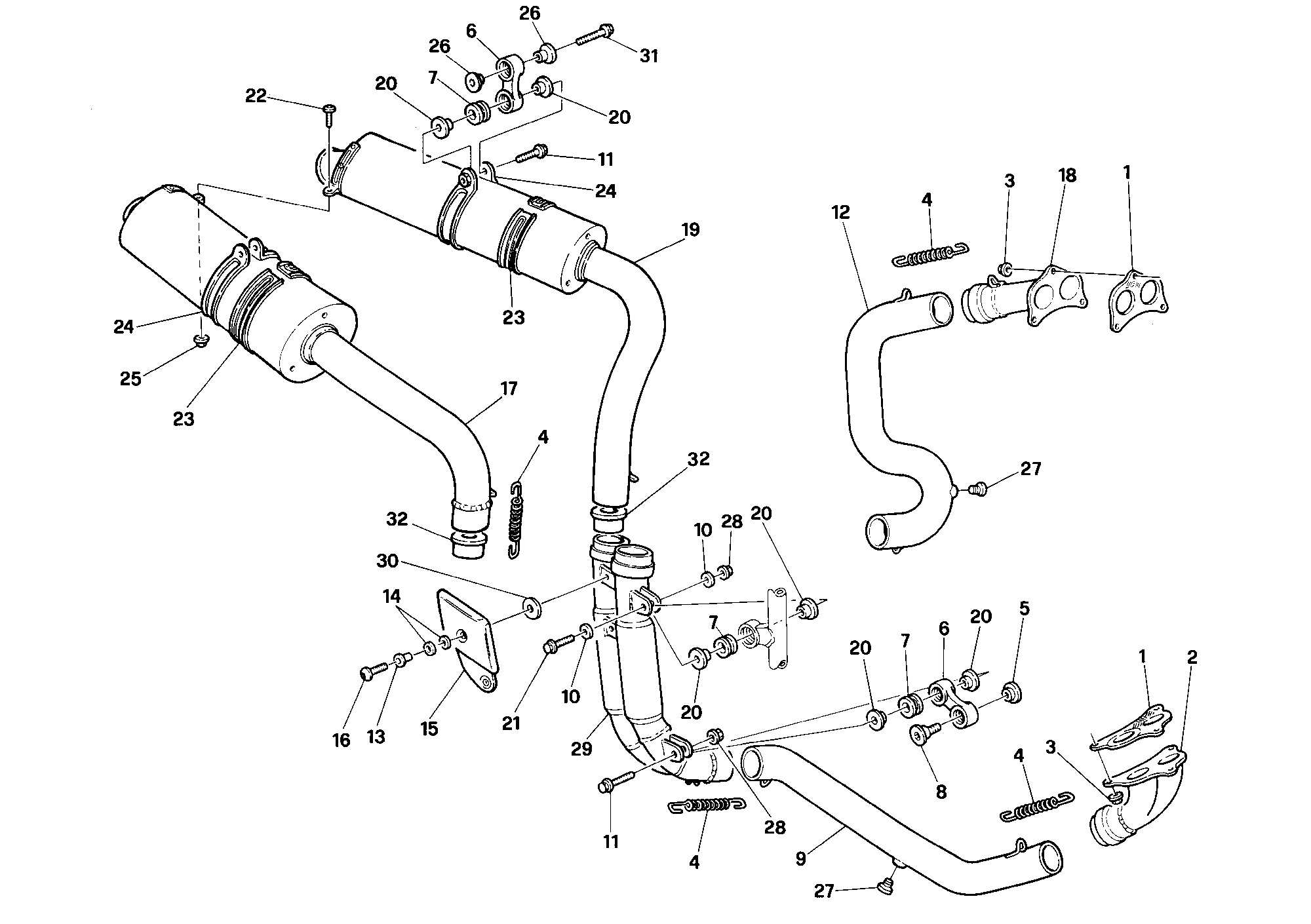 019 ECHAPPEMENT POUR SUPERBIKE 916 SENNA 1994