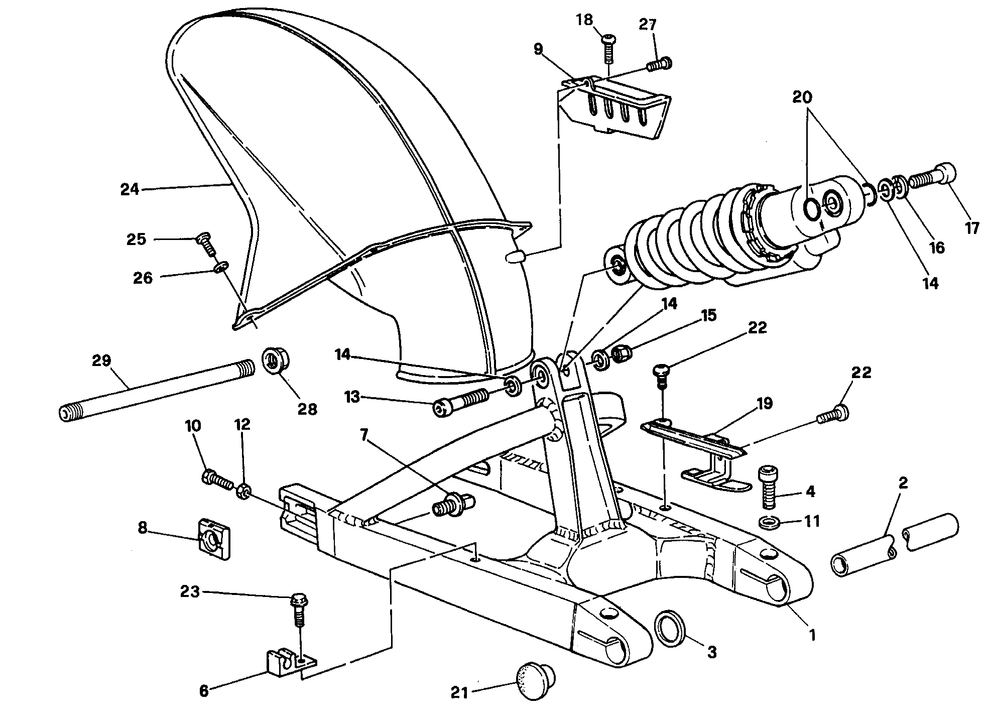 129 BRAS OSCILLANT FM 001364 POUR SUPERSPORT 750 SS 1991