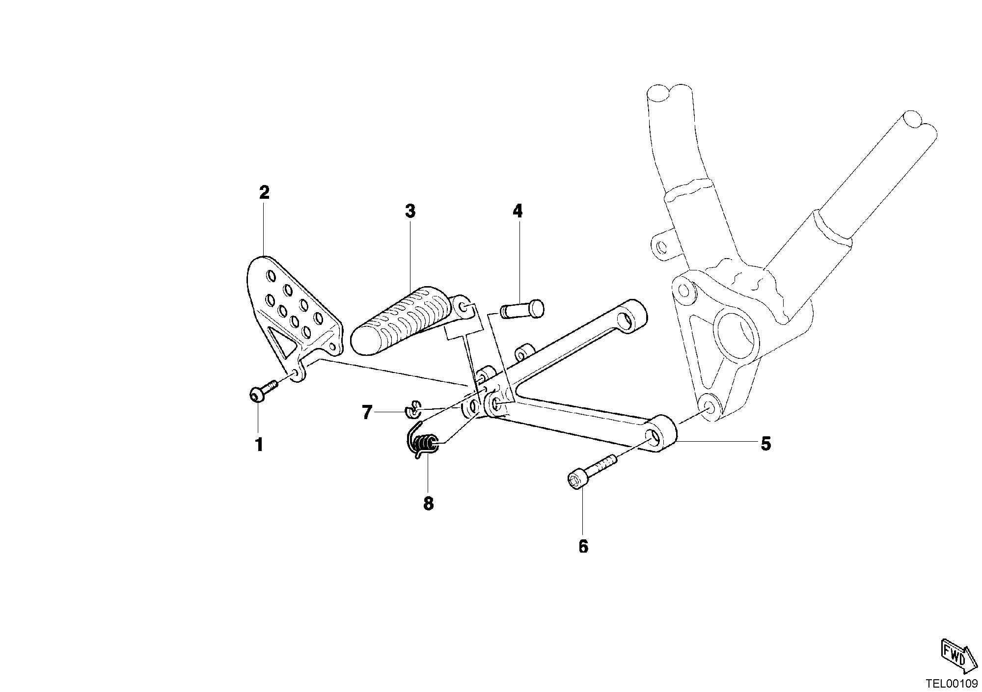 023 REPOSE PIEDS DROIT POUR SPORTCLASSIC MH900E 2002