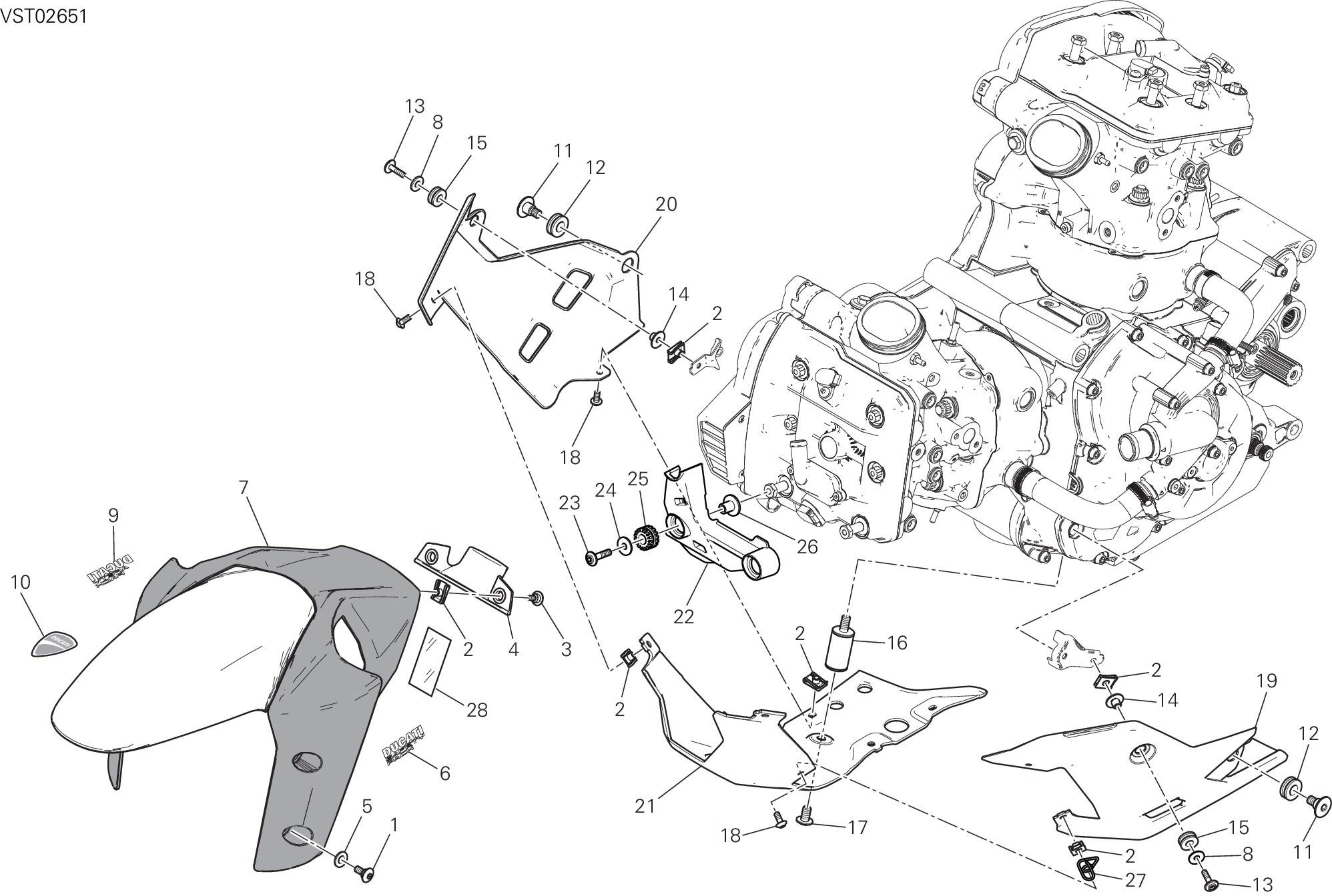 34B HABILLAGE POUR MULTISTRADA 1200 S ABS 2016