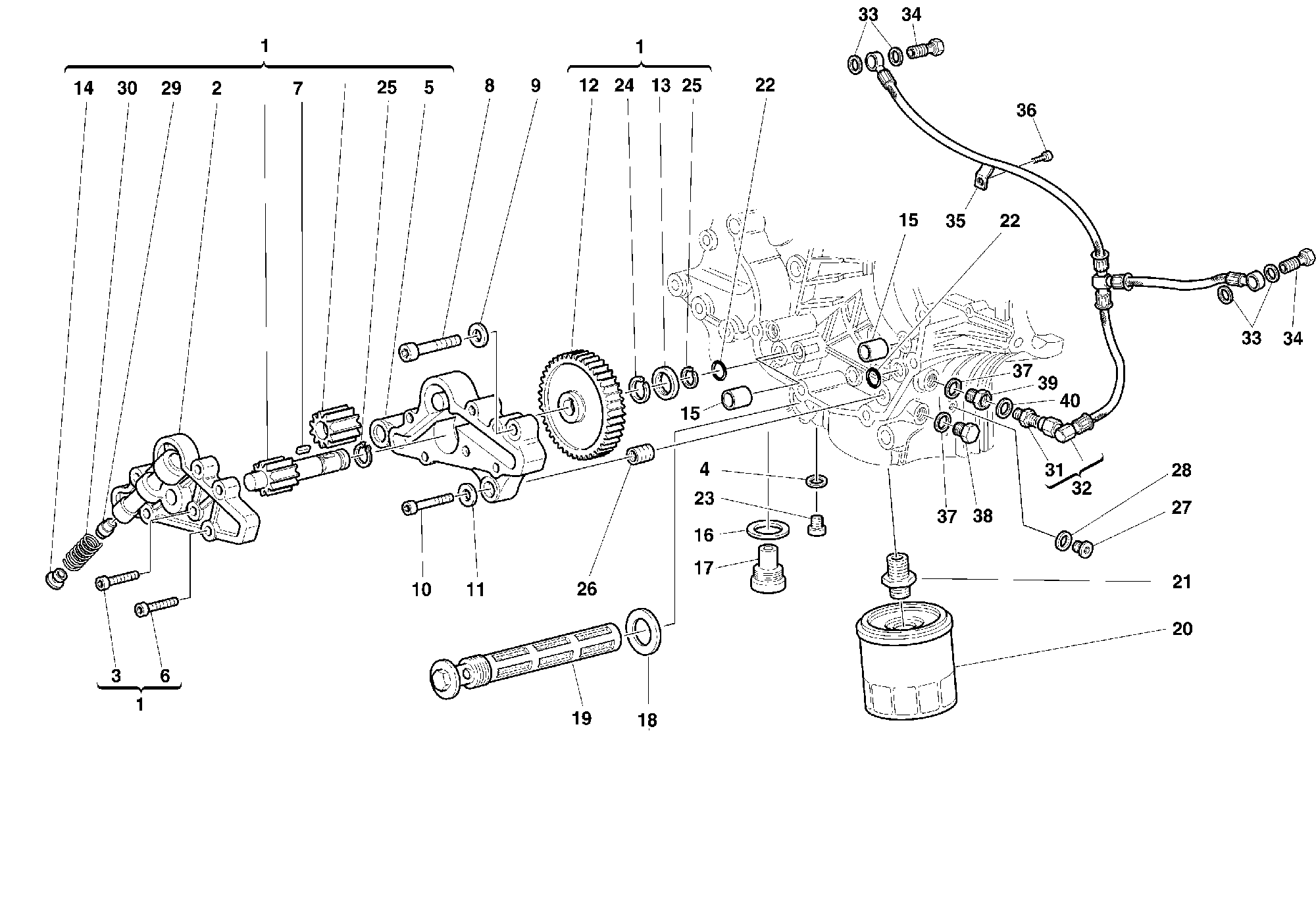 090 POMPE A HUILE FILTRE POUR SUPERBIKE 748 1999