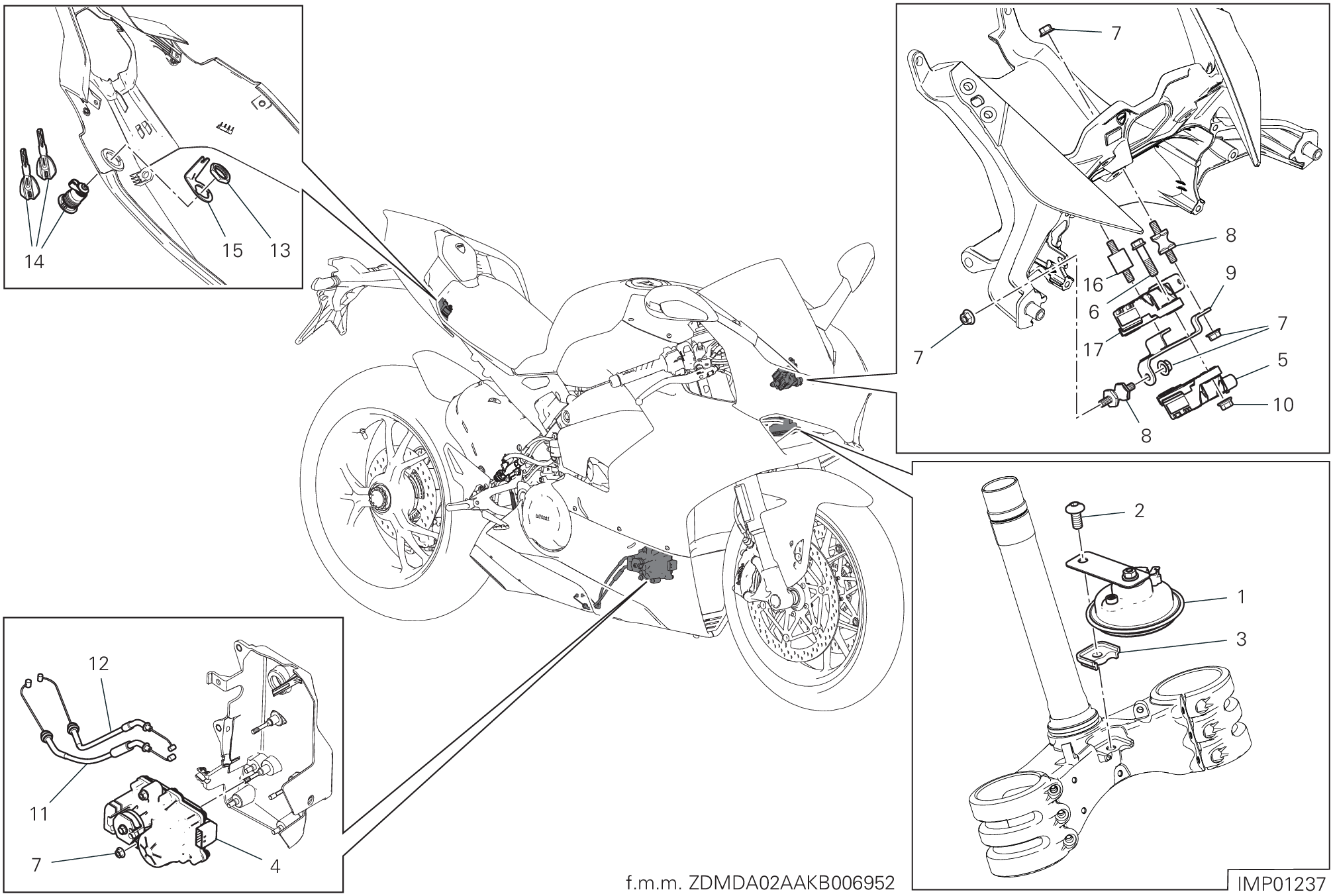 13G DISOISITIF ELECTRIQUES POUR SUPERBIKE PANIGALE V4 2019