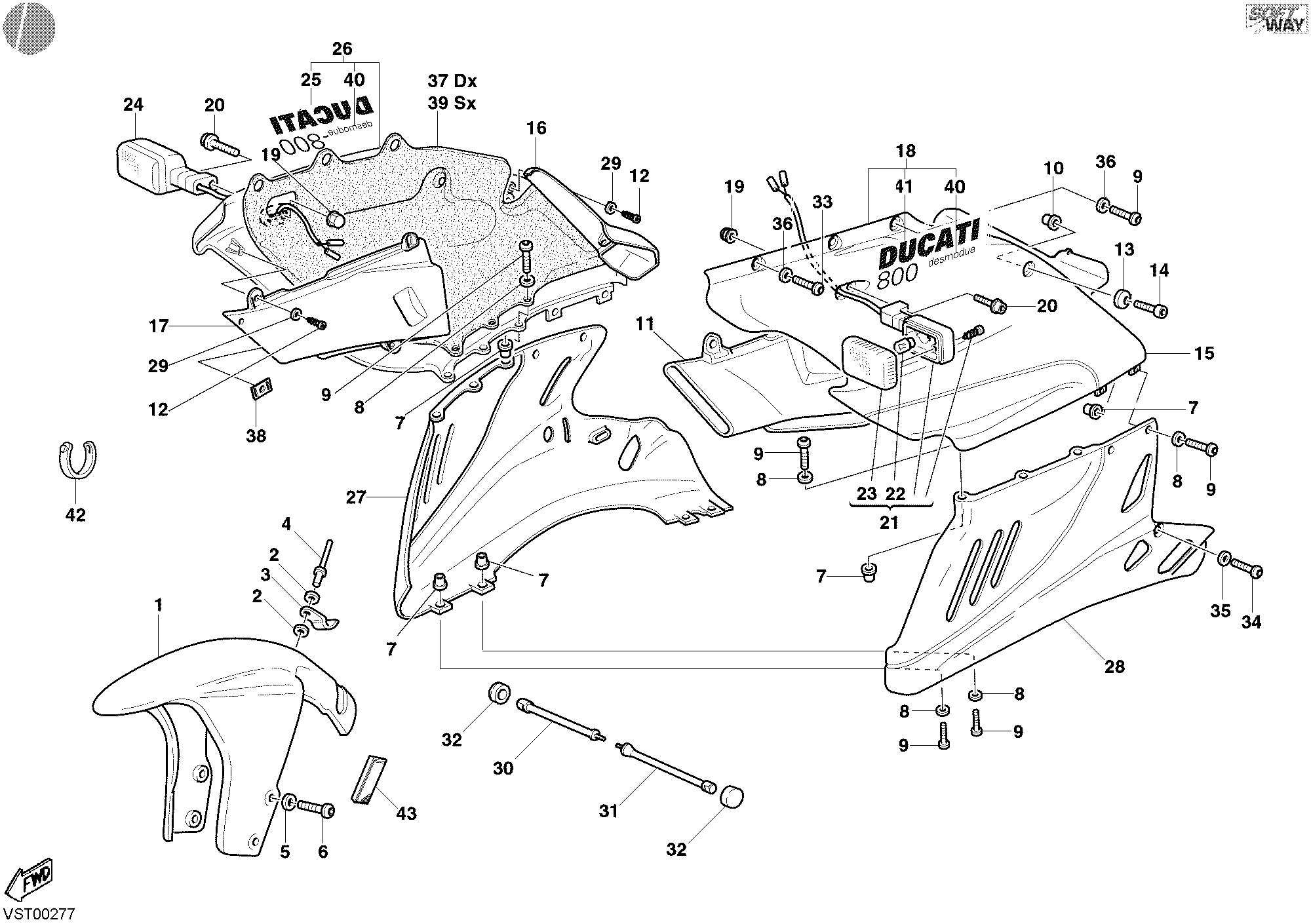 040 HABILLAGE POUR SUPERSPORT 800 SS 2003