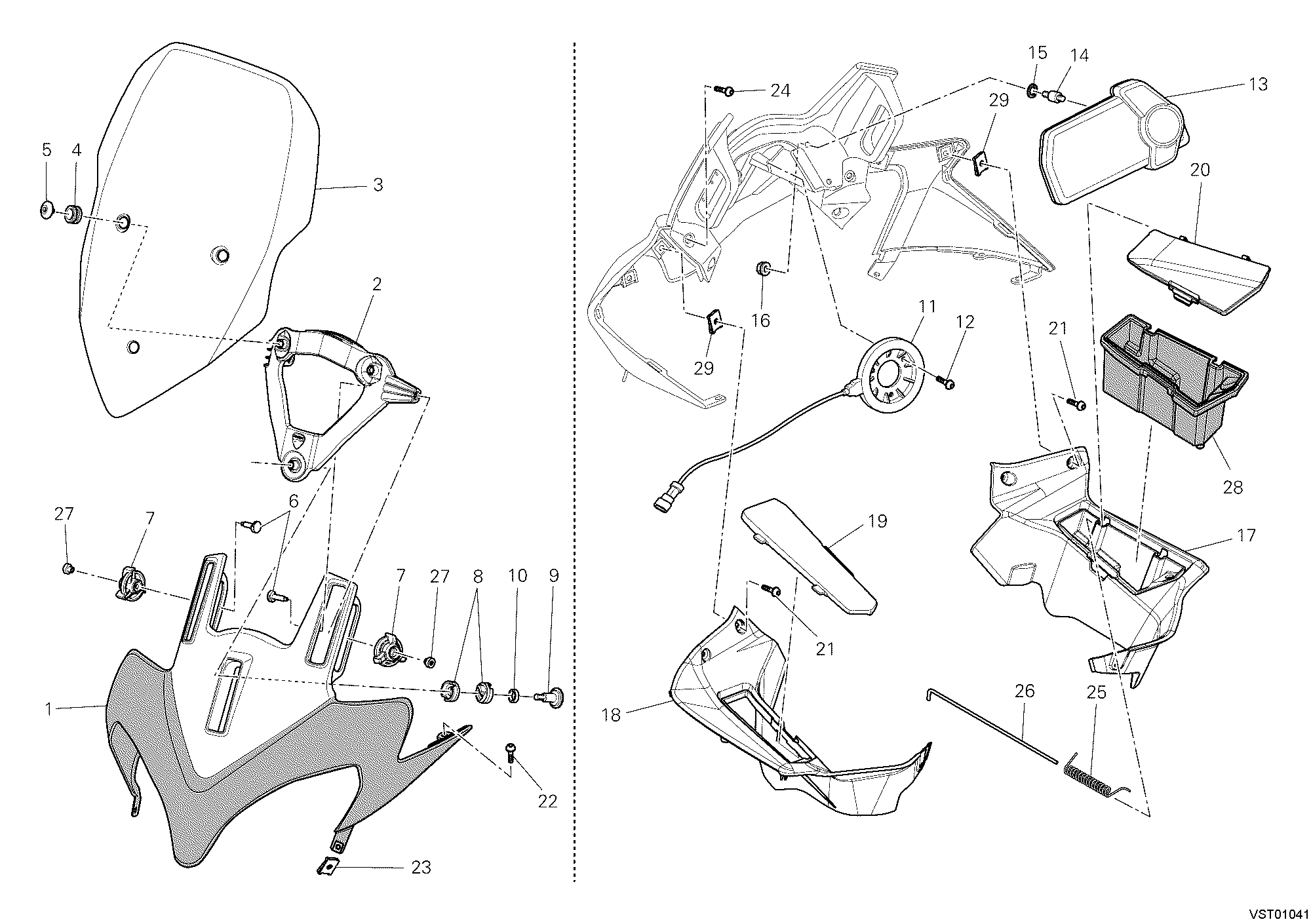 034 CAPOT AVANT POUR MULTISTRADA 1200 S TOURING 2012